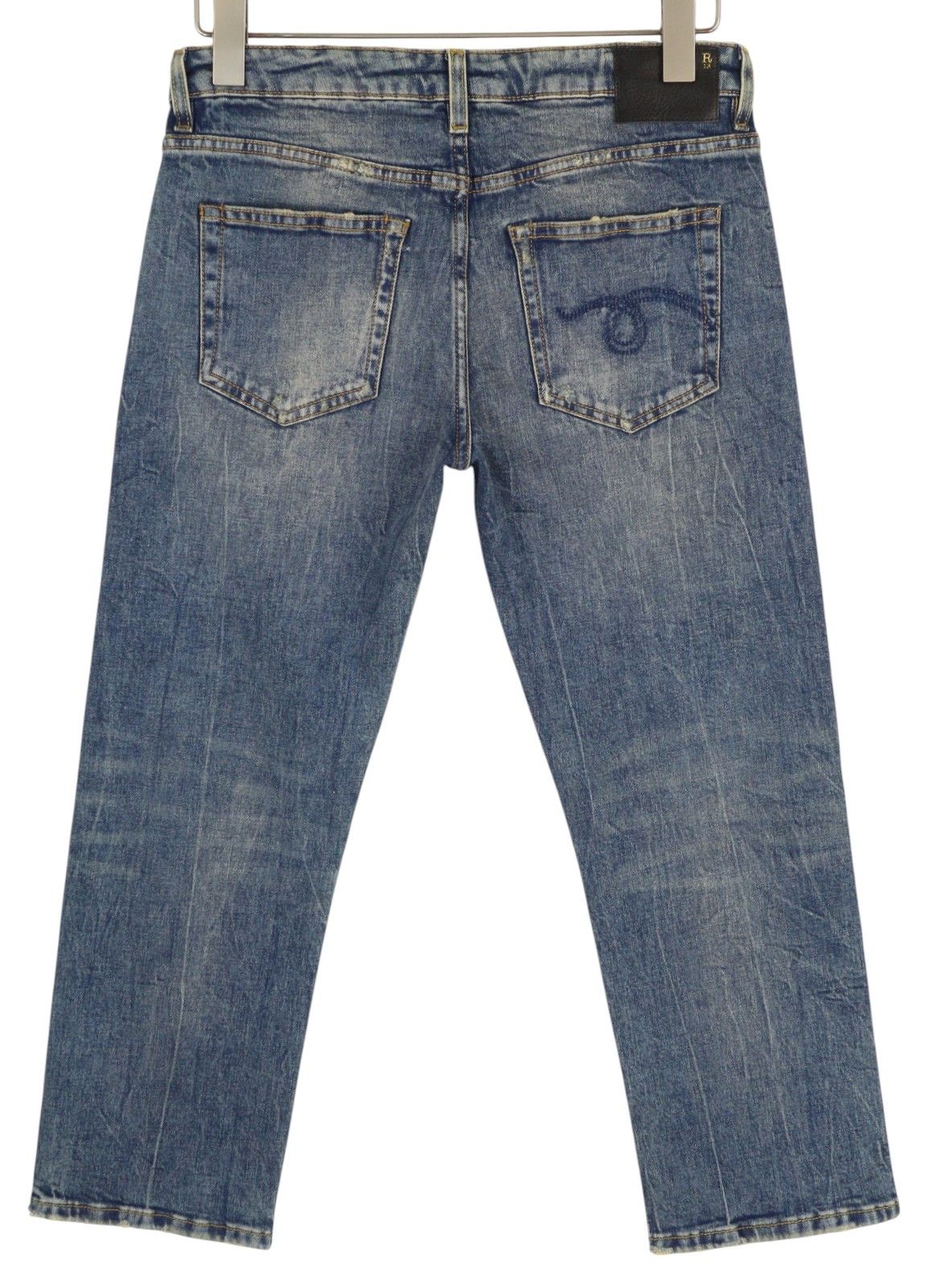 R13 BOY STRAIGHT 27 Washed Ankle Length Blue Kelly 84450 Size 27" / US 4 / IT 40 - 3 Thumbnail