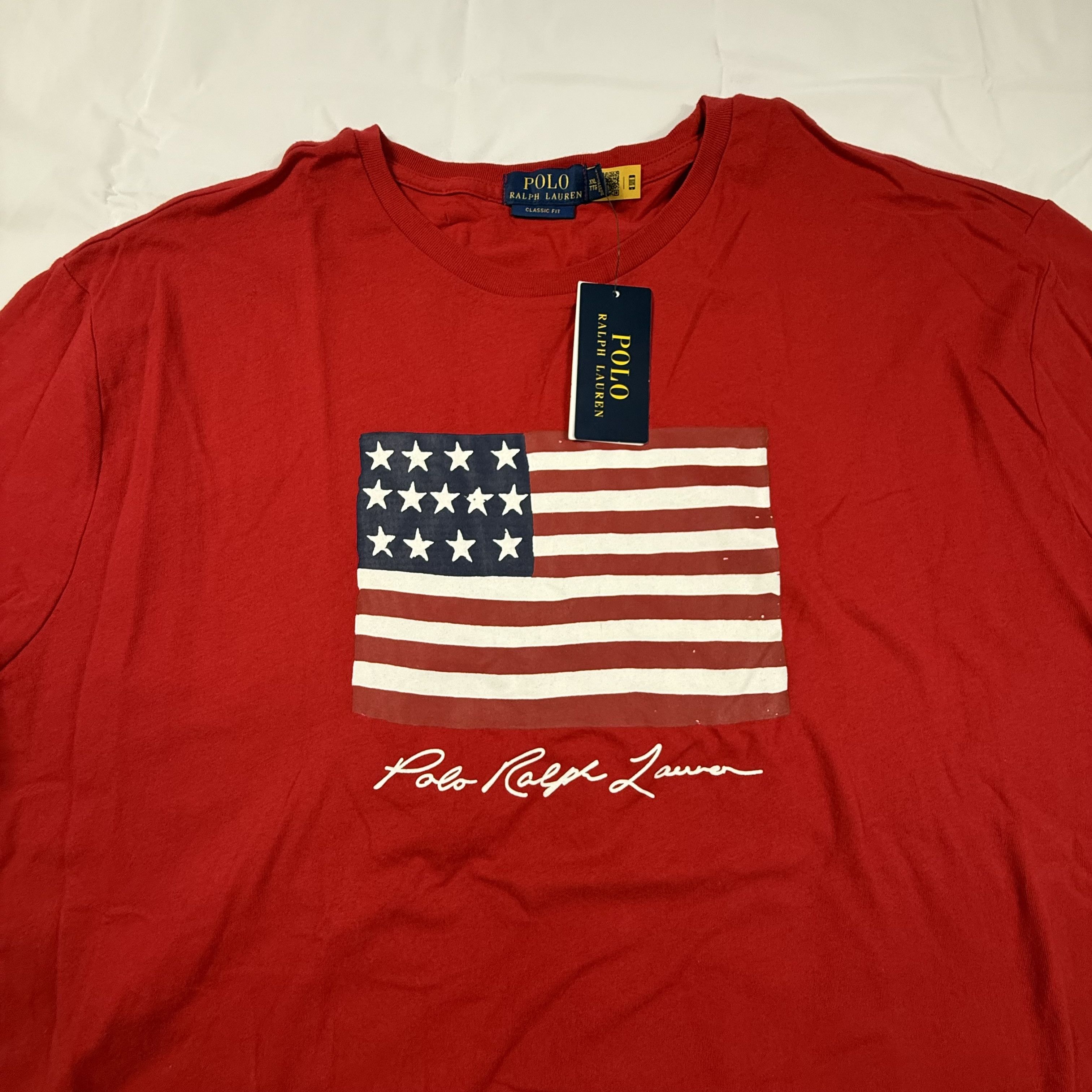 Polo Ralph Lauren Polo Ralph Lauren Mens American Flag Shirt XXL Classic Fit Size US XXL / EU 58 / 5 - 12 Thumbnail