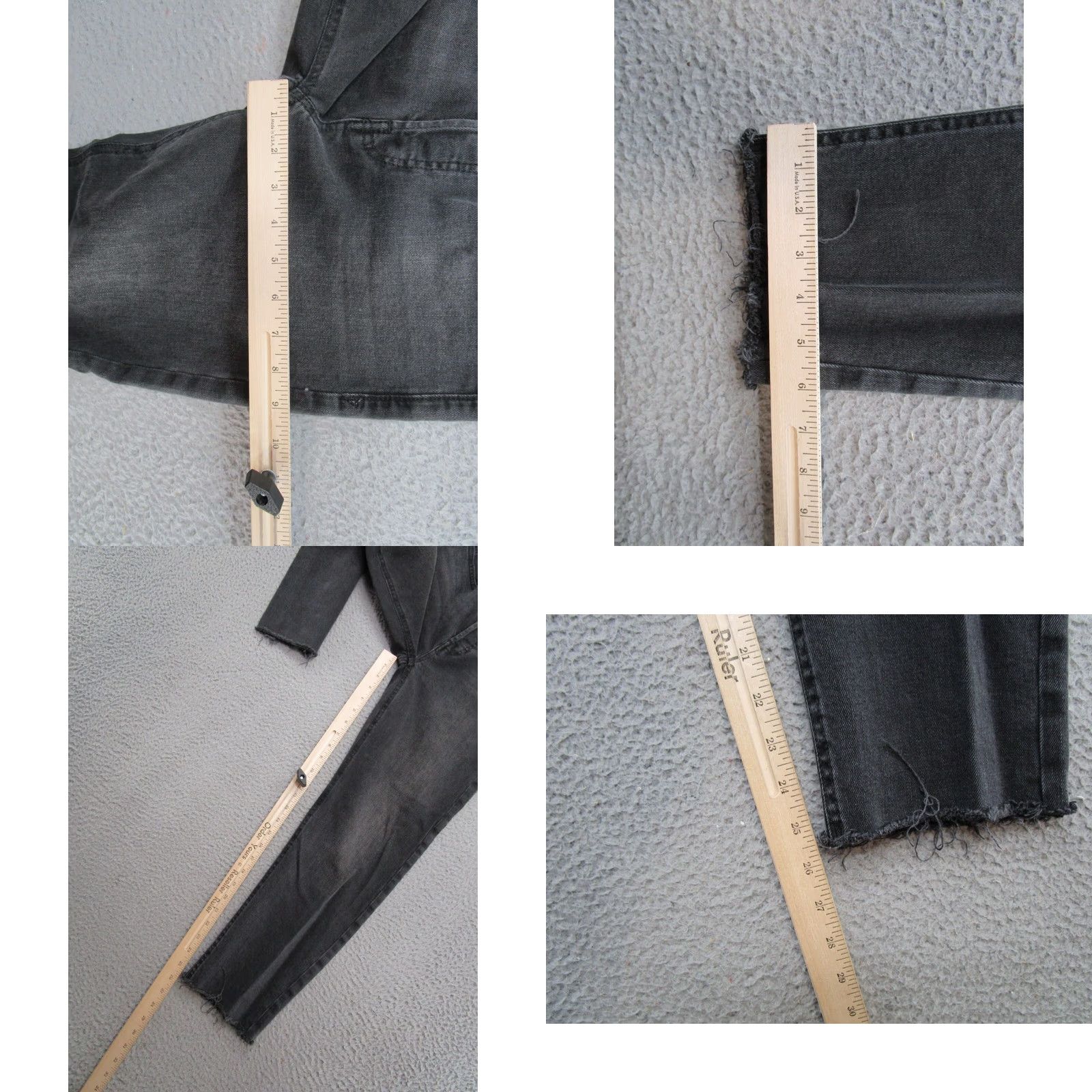 Gap VTG Gap Jeans Women's Black Denim Stretch Button Fly Straight 2/26 Size 2/26 Women’s Size 26" / US 2 / IT 38 - 8 Thumbnail