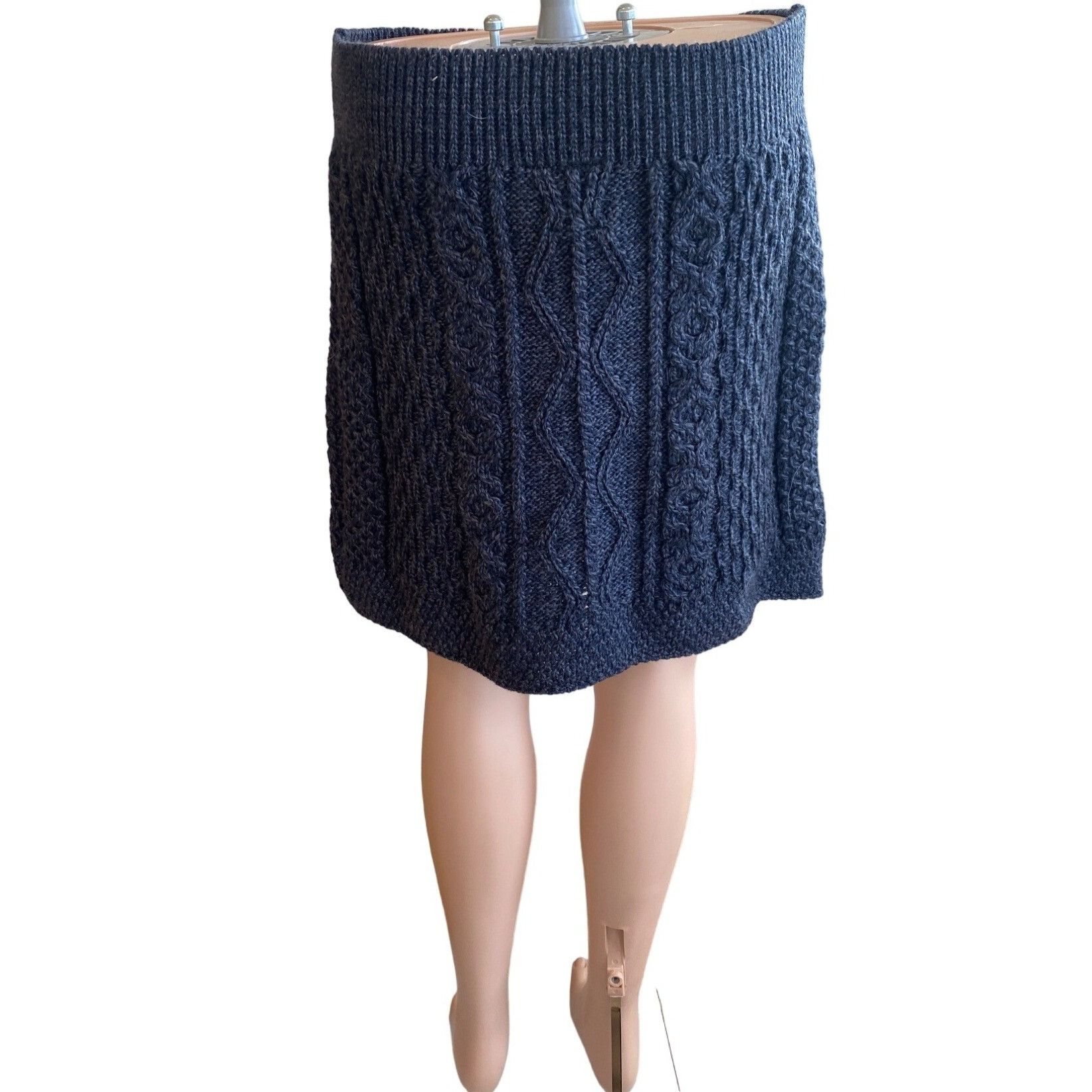 Designer NWT Aran M‎erino Mini Skirt Charcoal Gray Women's Large MSRP Size 34" / US 12 / IT 48 - 4 Thumbnail