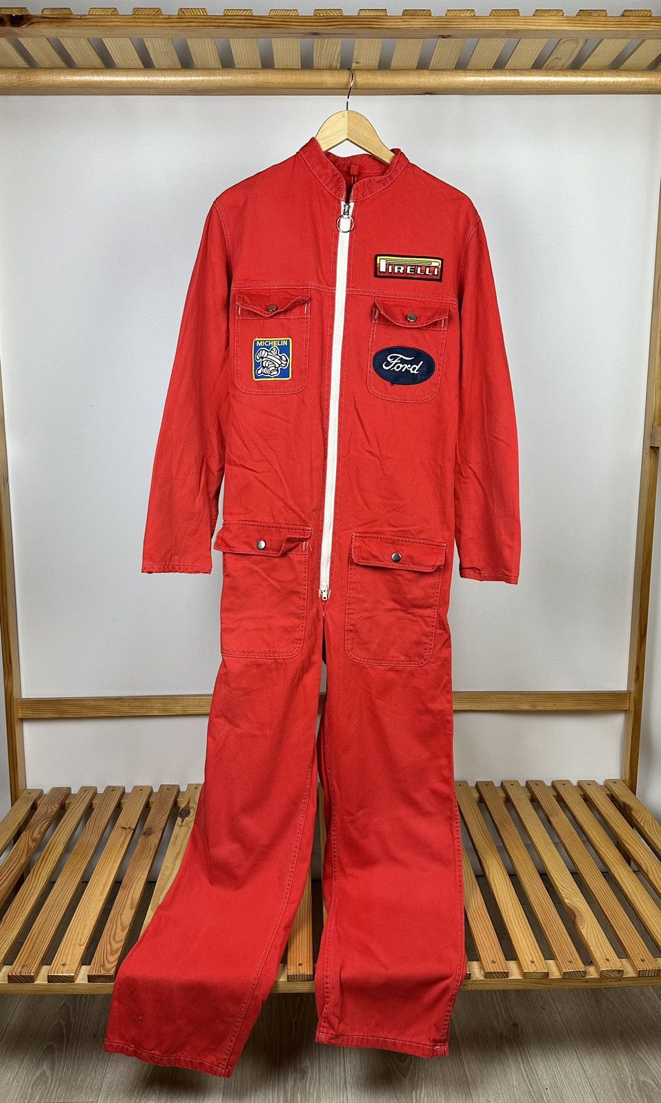 Vintage Overalls Ford Racing