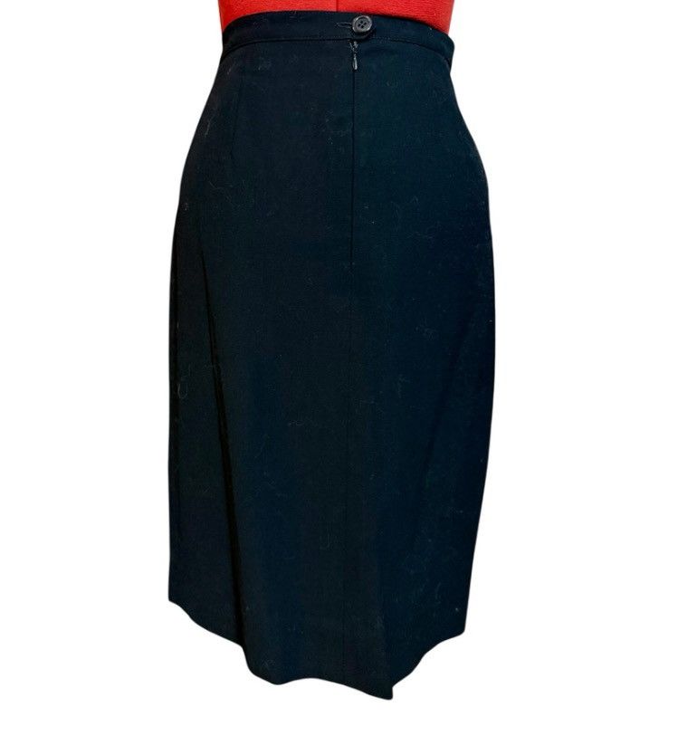 Karl Lagerfeld Karl Lagerfeld VTG Wool Black Pencil Skirt - IT 42 (US 10) Size 28" / US 6 / IT 42 - 3 Thumbnail