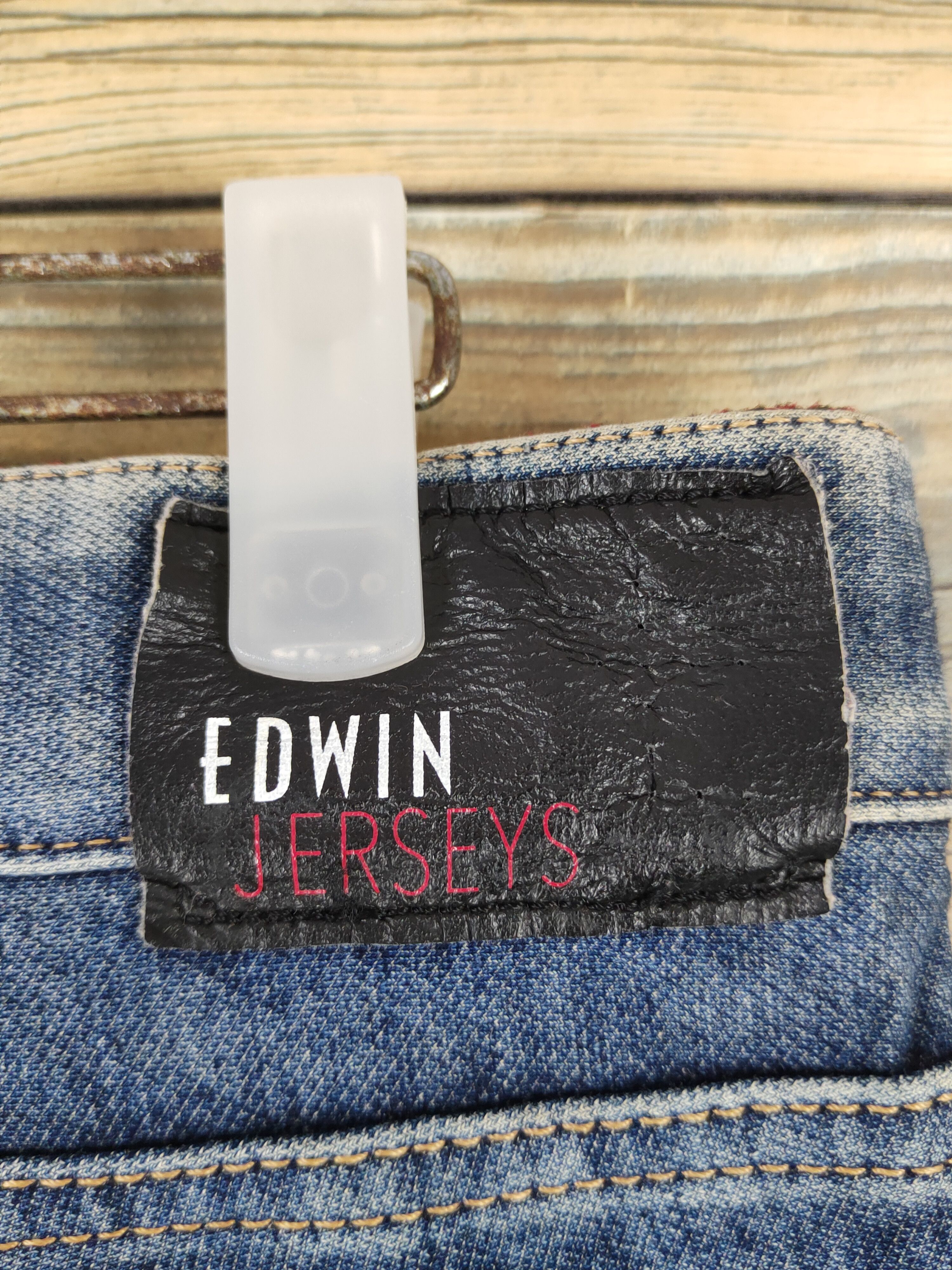 Edwin Edwin Dark Blue Distressed Ripped denim Jeans #W1404 Size US 32 / EU 48 - 12 Thumbnail