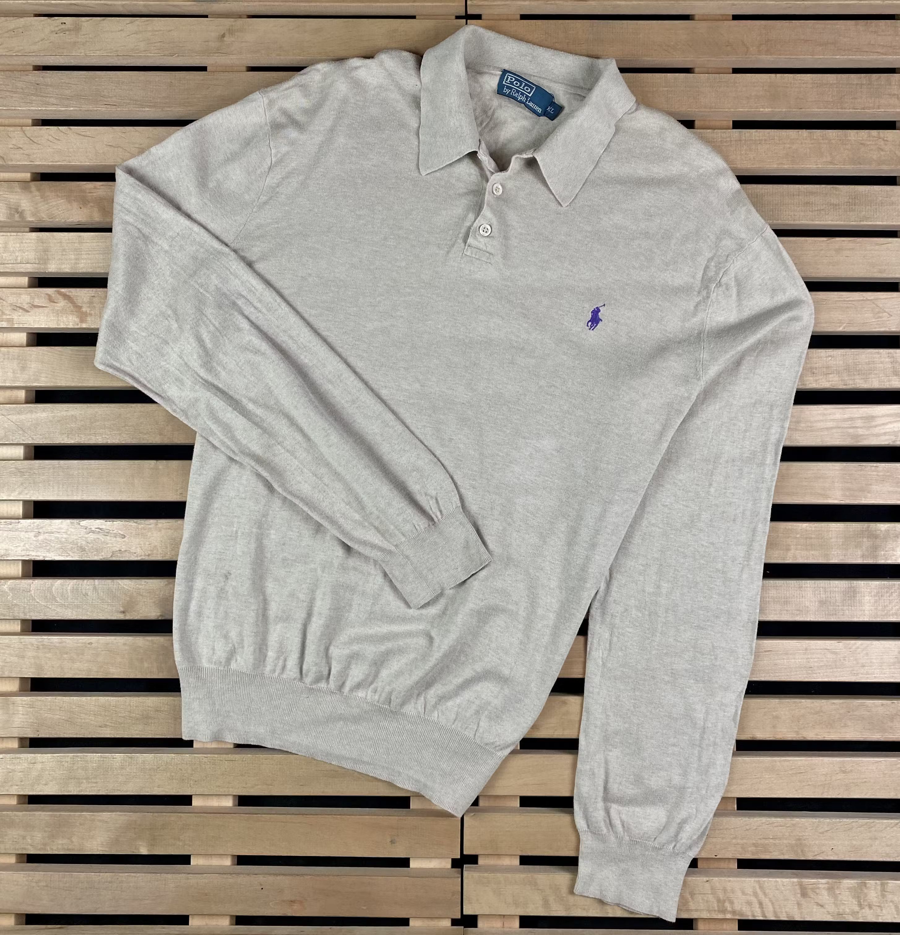 Polo Ralph Lauren × Ralph Lauren × Vintage Mens Sweatshirt Long Sleeve Polo Ralph Lauren Vintage XL Size US XL / EU 56 / 4 - 1 Thumbnail