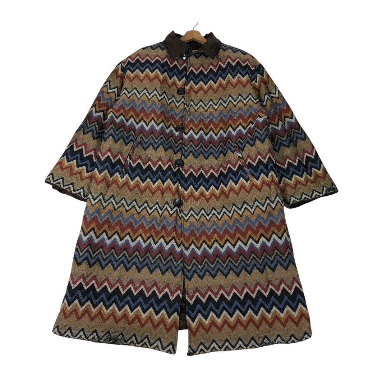 Missoni 🔥VINTAGE REVERSIBLE LONG JACKET MISSONI DONNA NAVAJO DESIGN Size US M / EU 48-50 / 2 - 1 Thumbnail