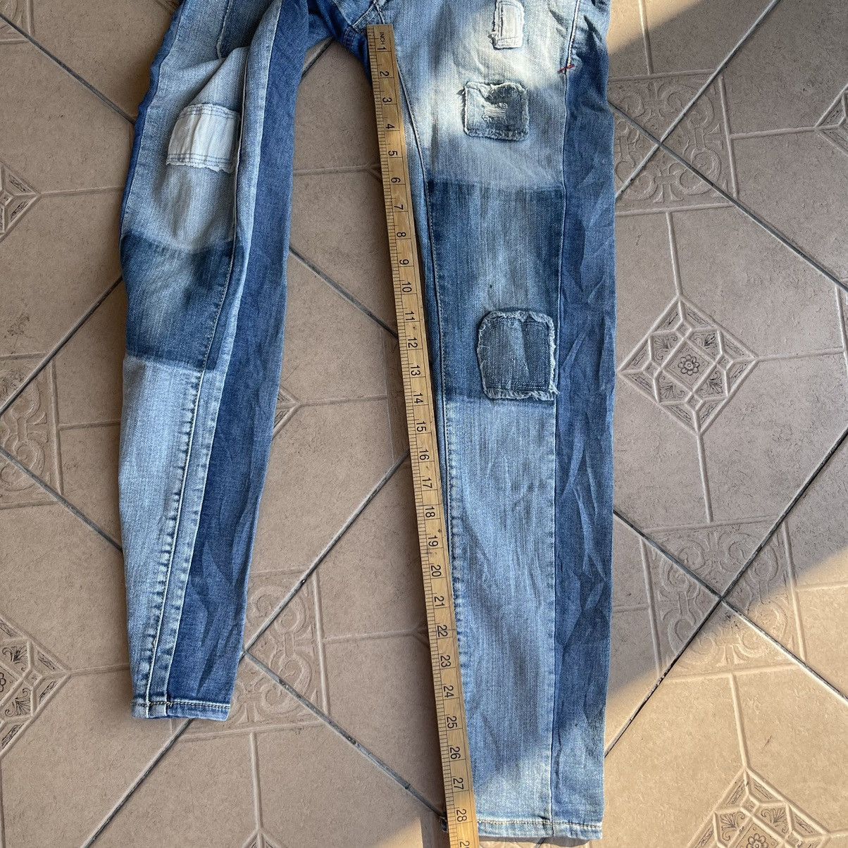 Designer × Japanese Brand Jeans Patchwork Cook Jeans Sim Fit Size 30’ Size 30" / US 8 / IT 44 - 12 Thumbnail