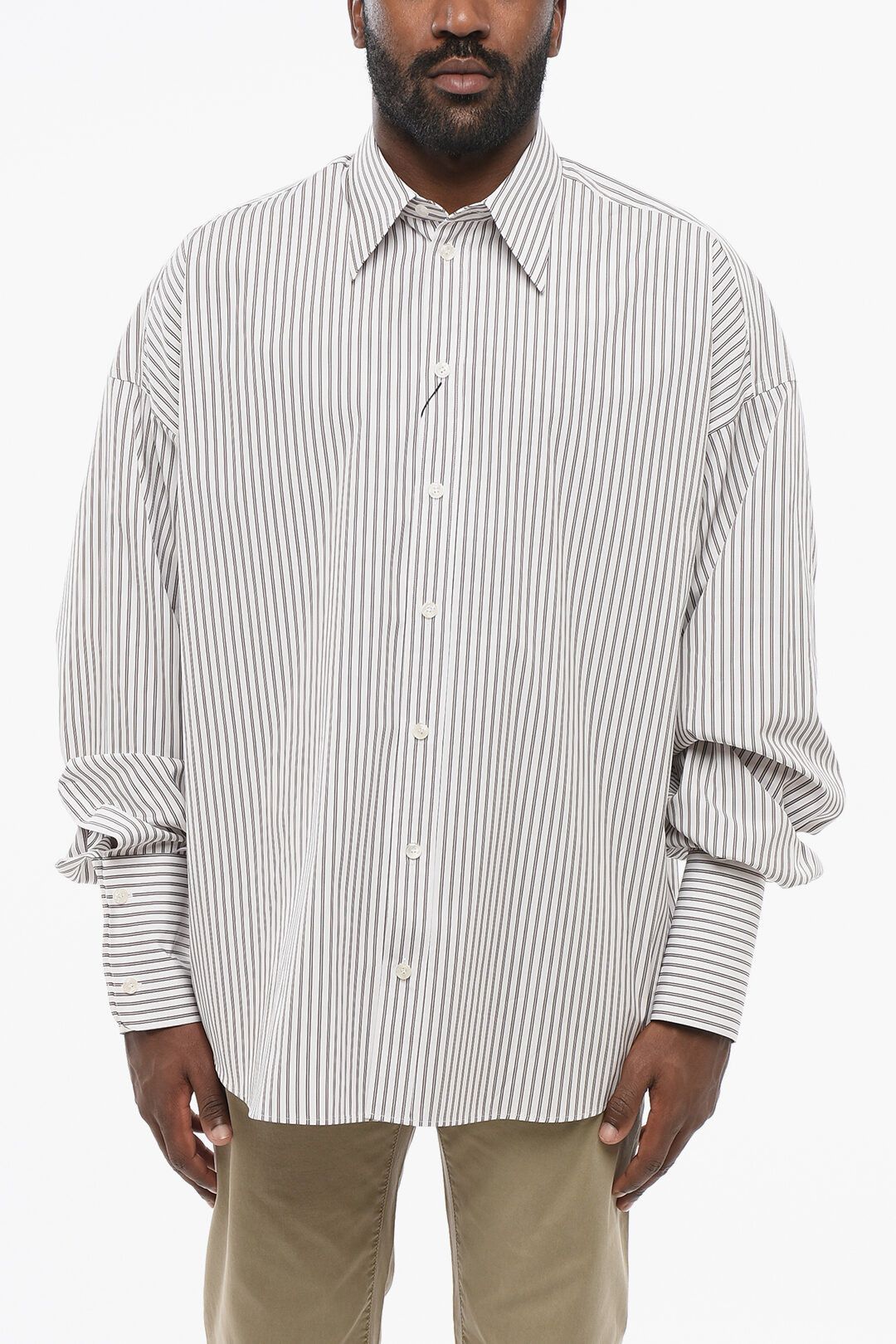 Dolce & Gabbana og1mm0825 Popeline Cotton Shirt in White Size US S / EU 44-46 / 1 - 1 Thumbnail