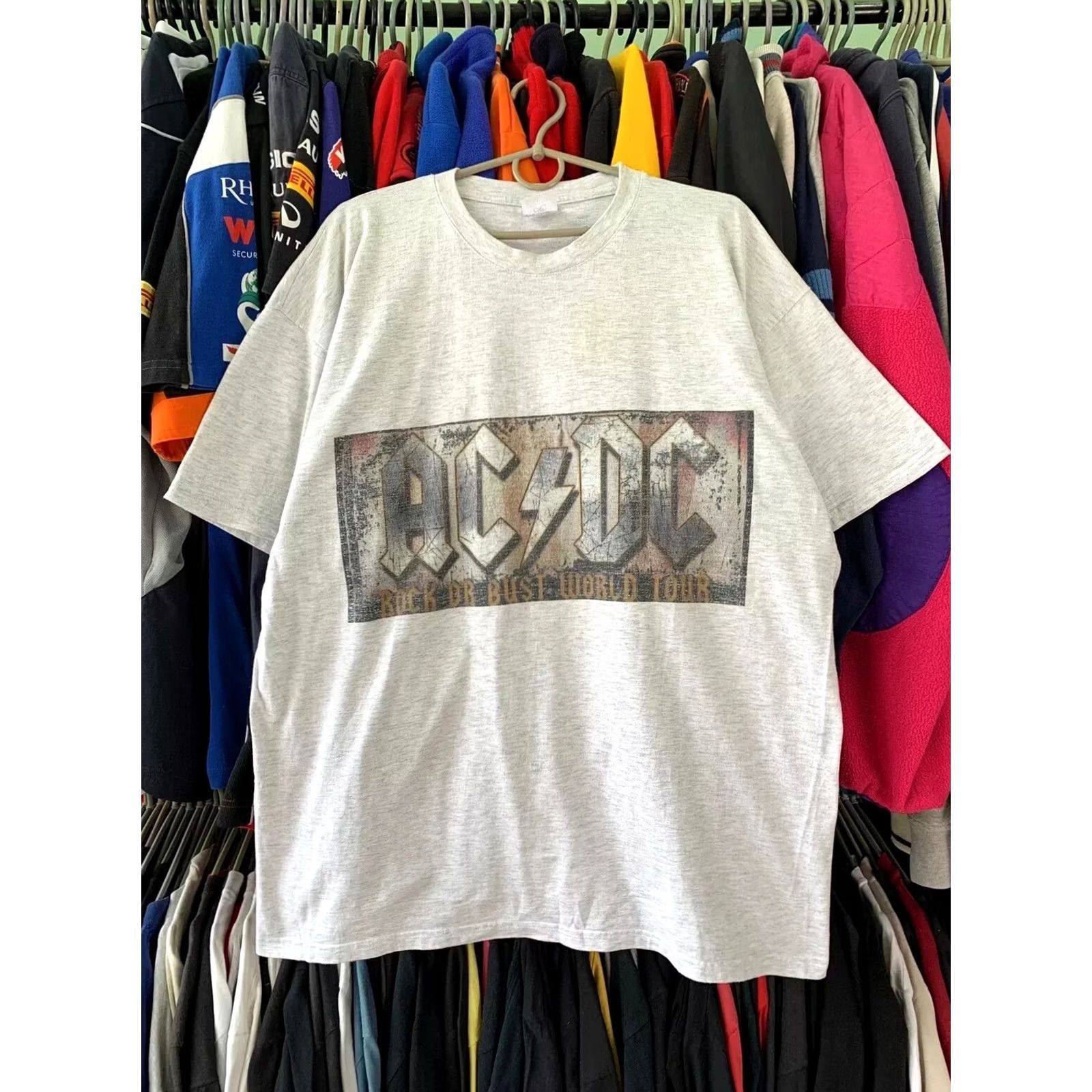 Vintage VINTAGE AC/DC ROCK OR BUST WORLD TOUR ROCK METAL BAND TEE T-SHIRT MEN'S XL Size US XL / EU 56 / 4 - 2 Thumbnail