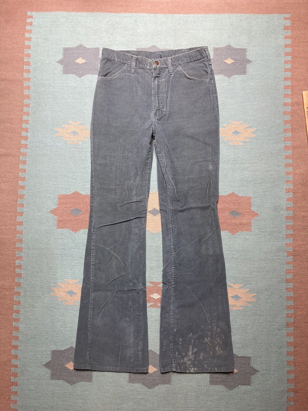 Vintage × Wrangler 70s wrangler corduroy pants flare bell bottoms hippie 31x34 Size 31" - 5 Thumbnail