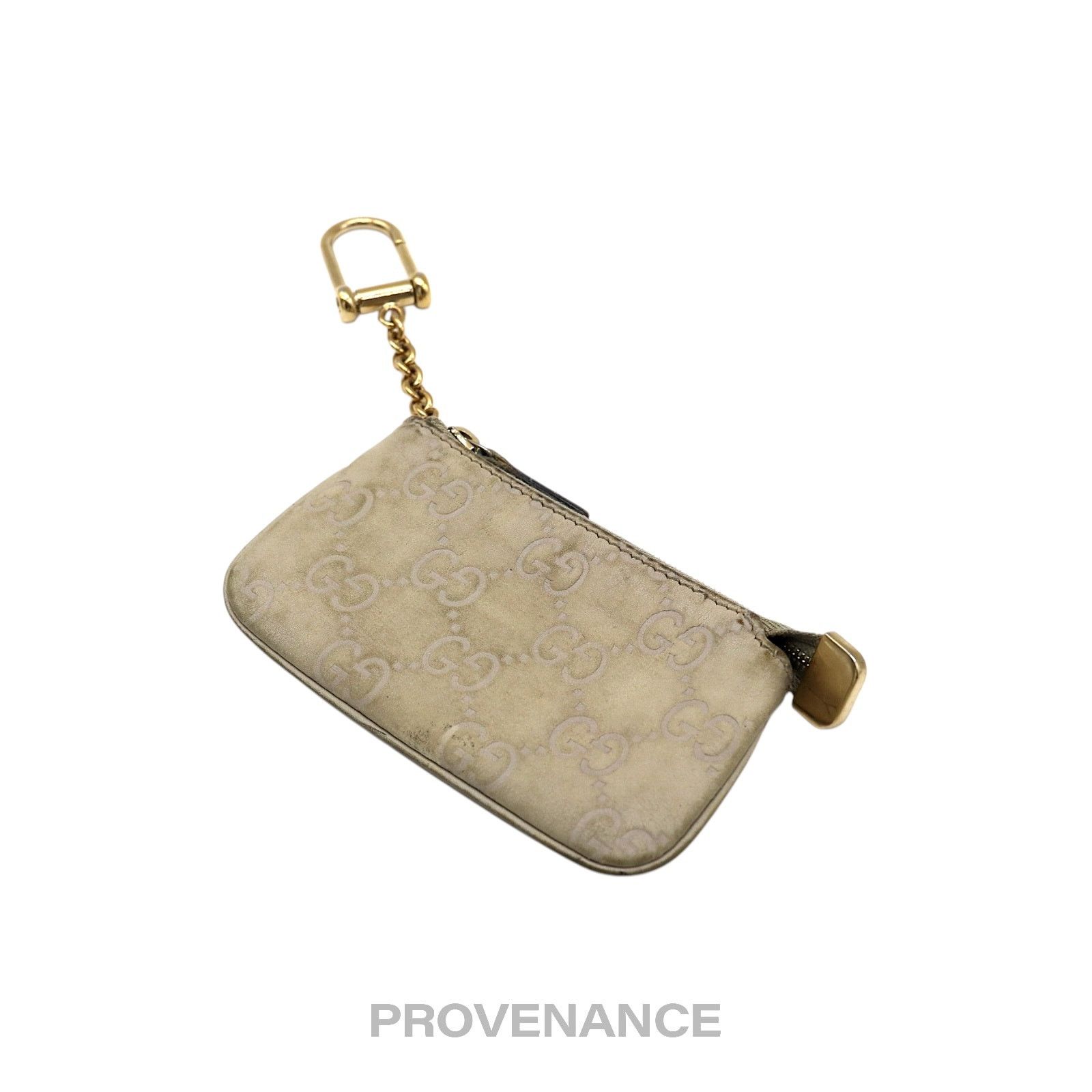 Gucci 🔴 Gucci Key Pouch Cles - Ivory Chalk GG Guccissima Leather Size ONE SIZE - 3 Thumbnail