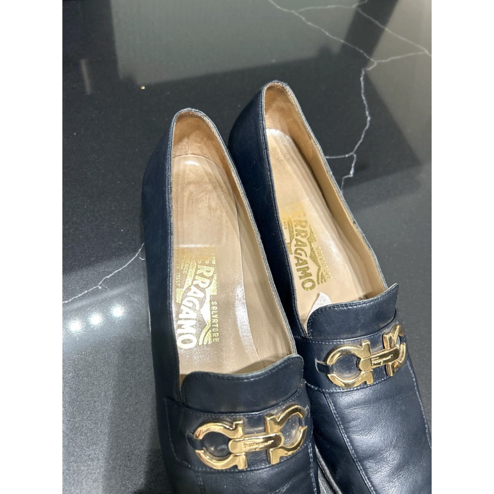 Salvatore Ferragamo **Ferragamo Blue Women's Classic Loafer 8.5 Navy Leather** User: **Ferragamo Blue Women's Classic Loafer Size 8.5 Leather** Size US 9 / IT 39 - 3 Thumbnail