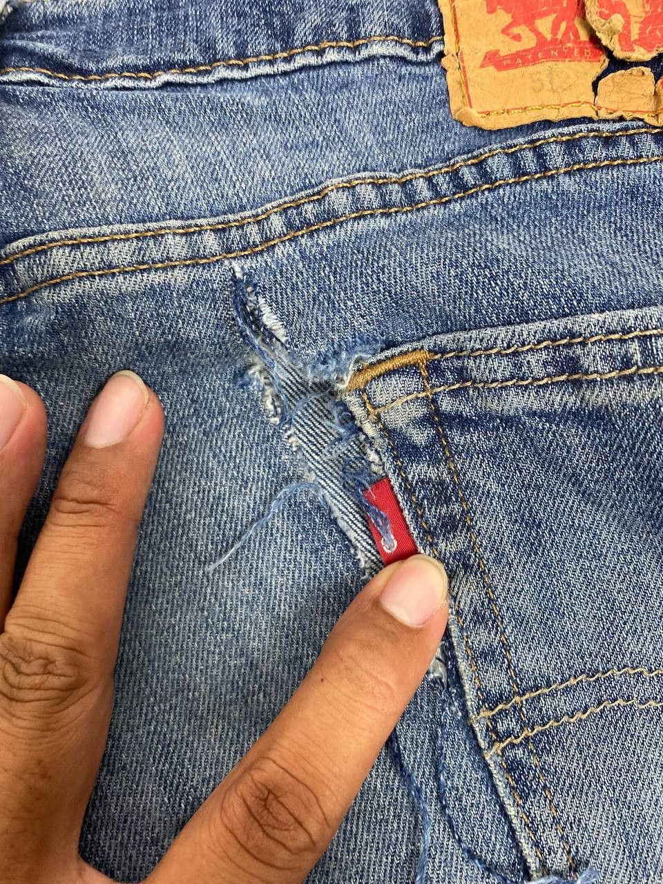 Levi's levis 513 slim straight distressed denim Size US 36 / EU 52 - 4 Thumbnail