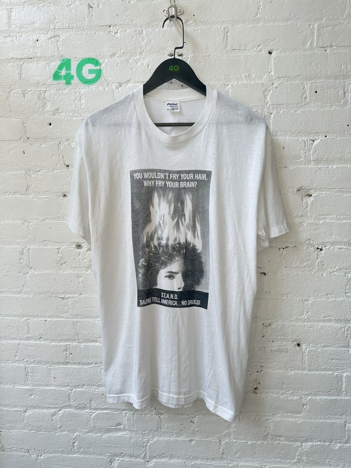 Vintage WHY FRY YOUR BRAIN VINTAGE T Size US XL / EU 56 / 4 - 2 Thumbnail