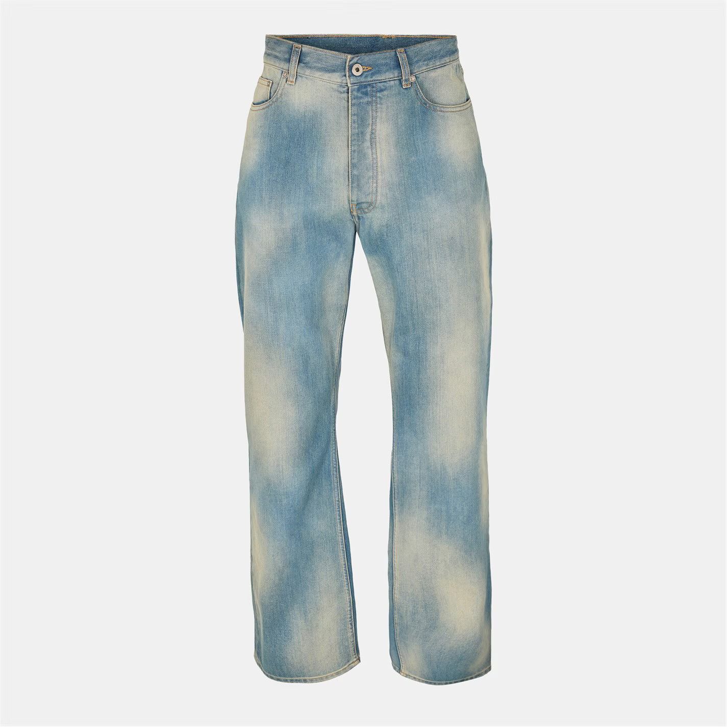 Off-White o1g2r1mq0326 Patch Wide Leg Jeans in Blue Size US 32 / EU 48 - 1 Thumbnail