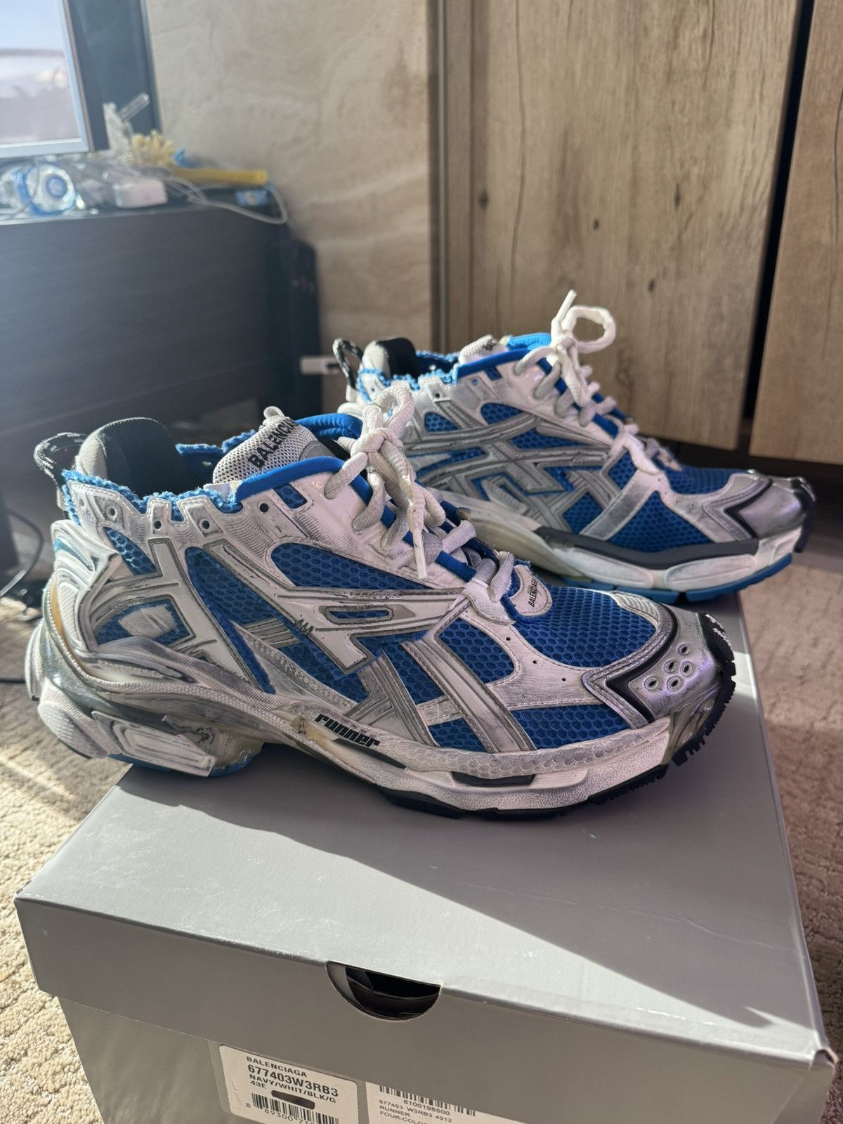 Balenciaga Balenciaga Runner Grey Blue Black size 43 Grailed