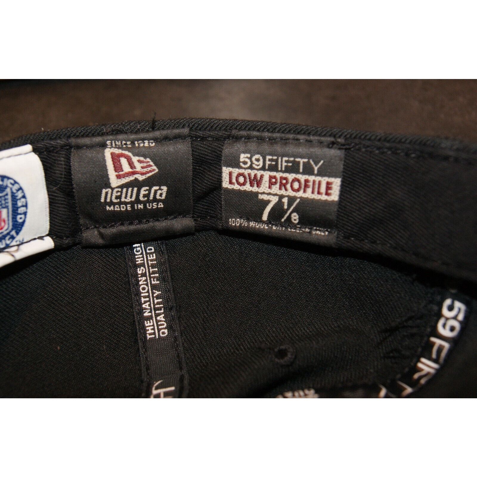New Era VTG Oakland LA Raiders Wool New Era Low Profile Sz 7 1/8 USA Size ONE SIZE - 2 Thumbnail