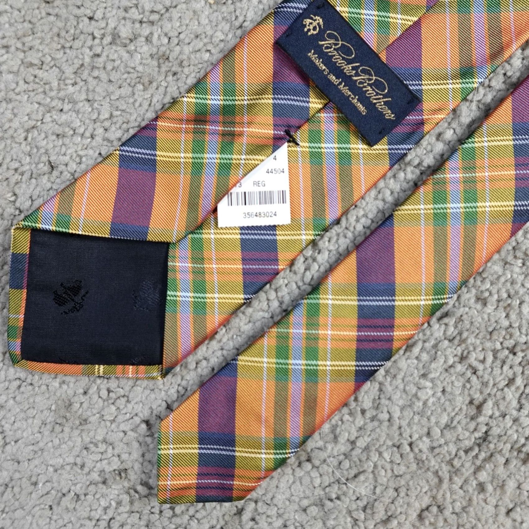 Brooks Brothers Brooks Brothers Tie Silk Tartan Plaid Yellow & Blue Check Makers & Merchants Men Medium? Size ONE SIZE - 3 Thumbnail