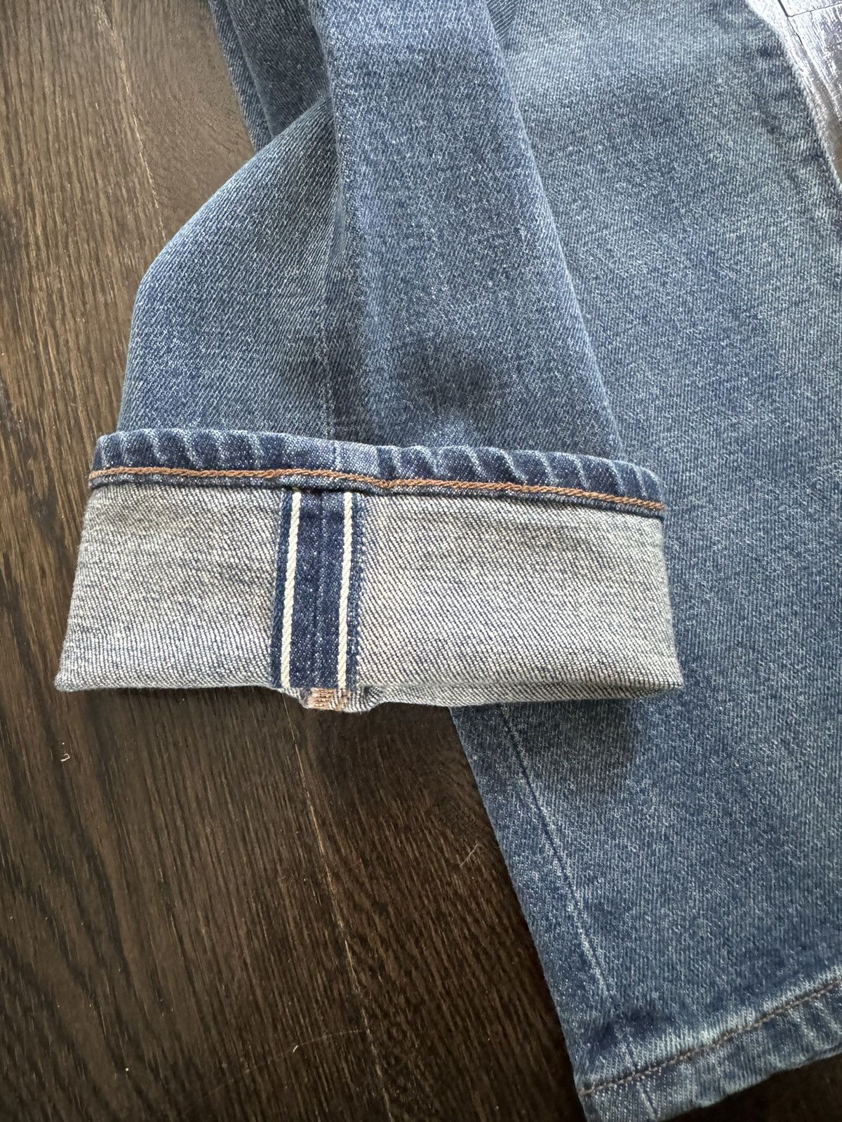 Levi's × Levi's Made & Crafted 502 Taper Fit Selvedge Men's Jeans Size US 30 / EU 46 - 6 Thumbnail