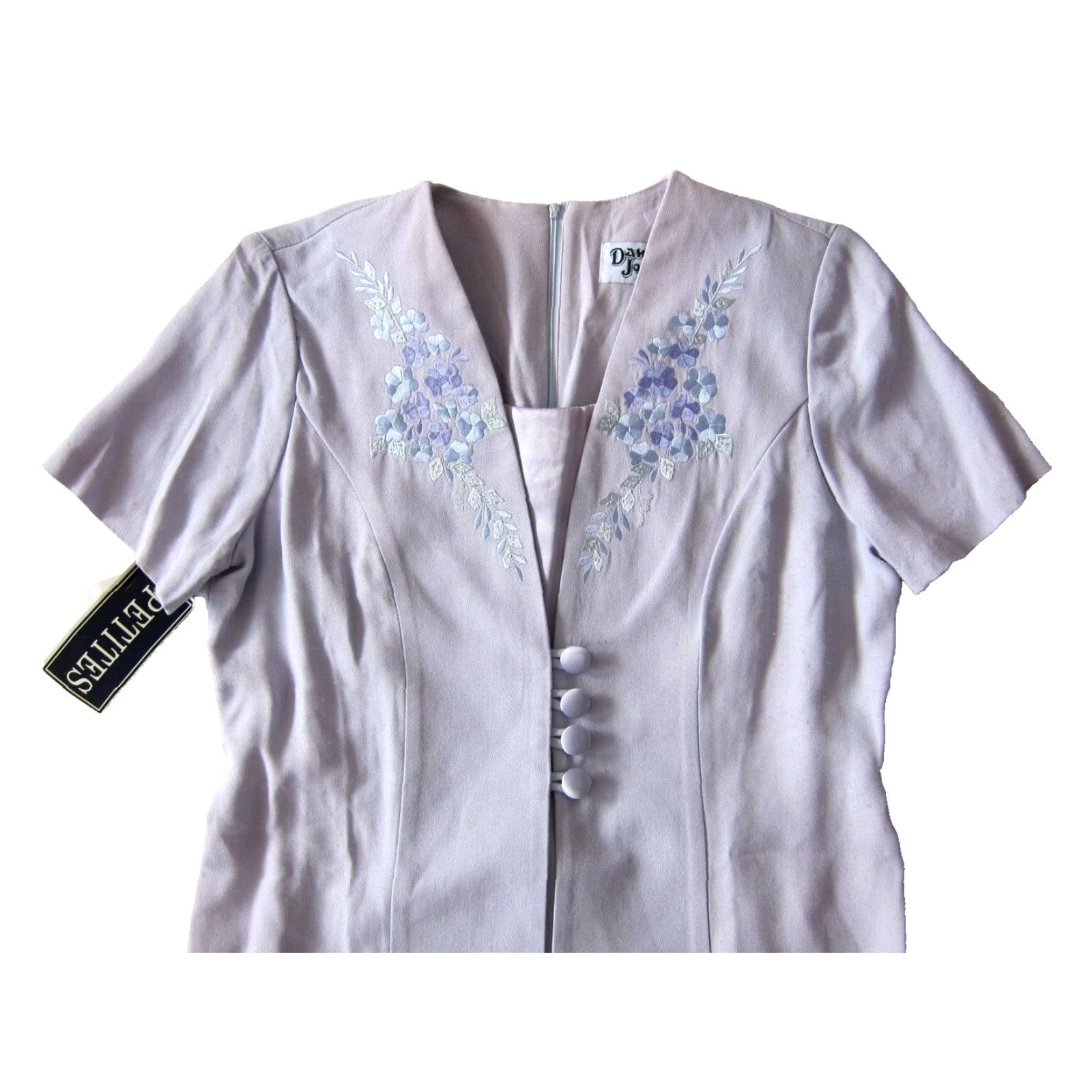 Vintage VINTAGE Dawn Joy II NWT Purple Floral Dress Jacket Shift Tunic Women 8P Size M / US 6-8 / IT 42-44 - 3 Thumbnail