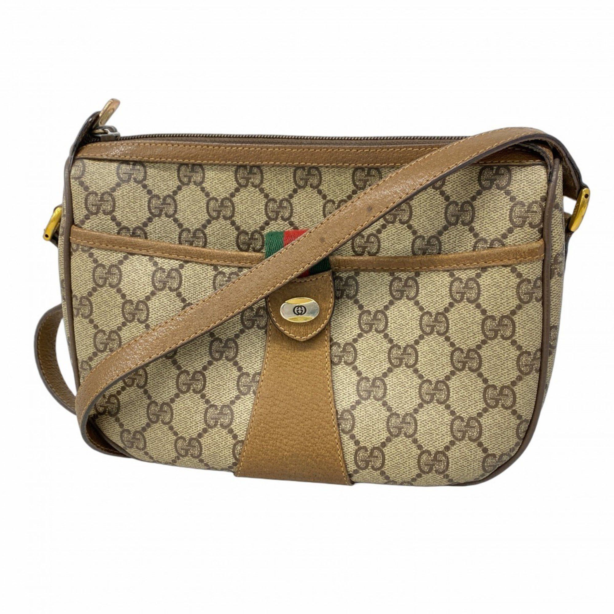 Gucci Shoulder Bag GG Supreme Sherry Line 89 02 032 Brown Women's