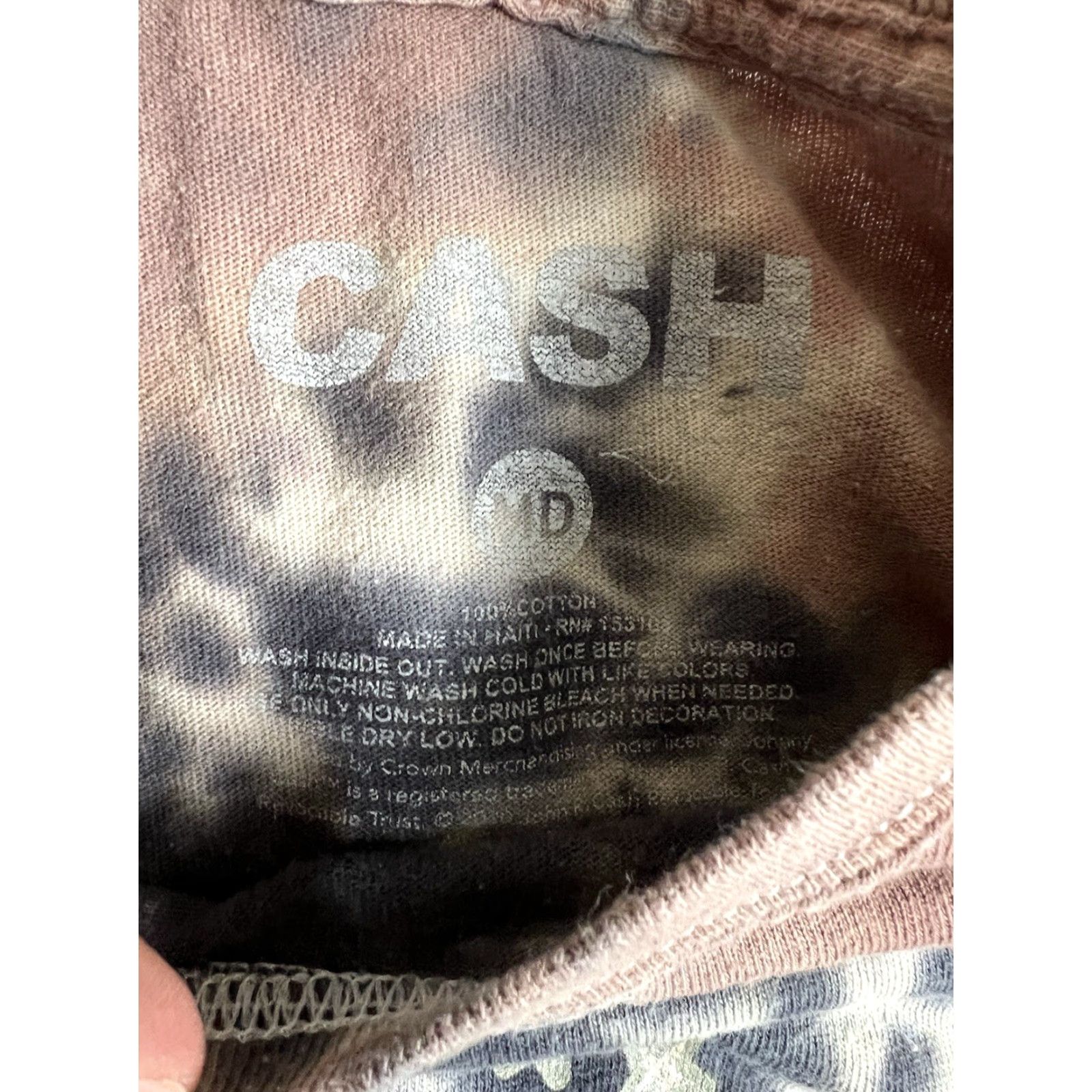 Vintage Johnny Cash Officially Licensed Tie Dye Man In Black T-Shirt Adult Medium Black Mens T-Shirt Music Band Rock Short Sleeve Regular Sized M Size US M / EU 48-50 / 2 - 3 Thumbnail