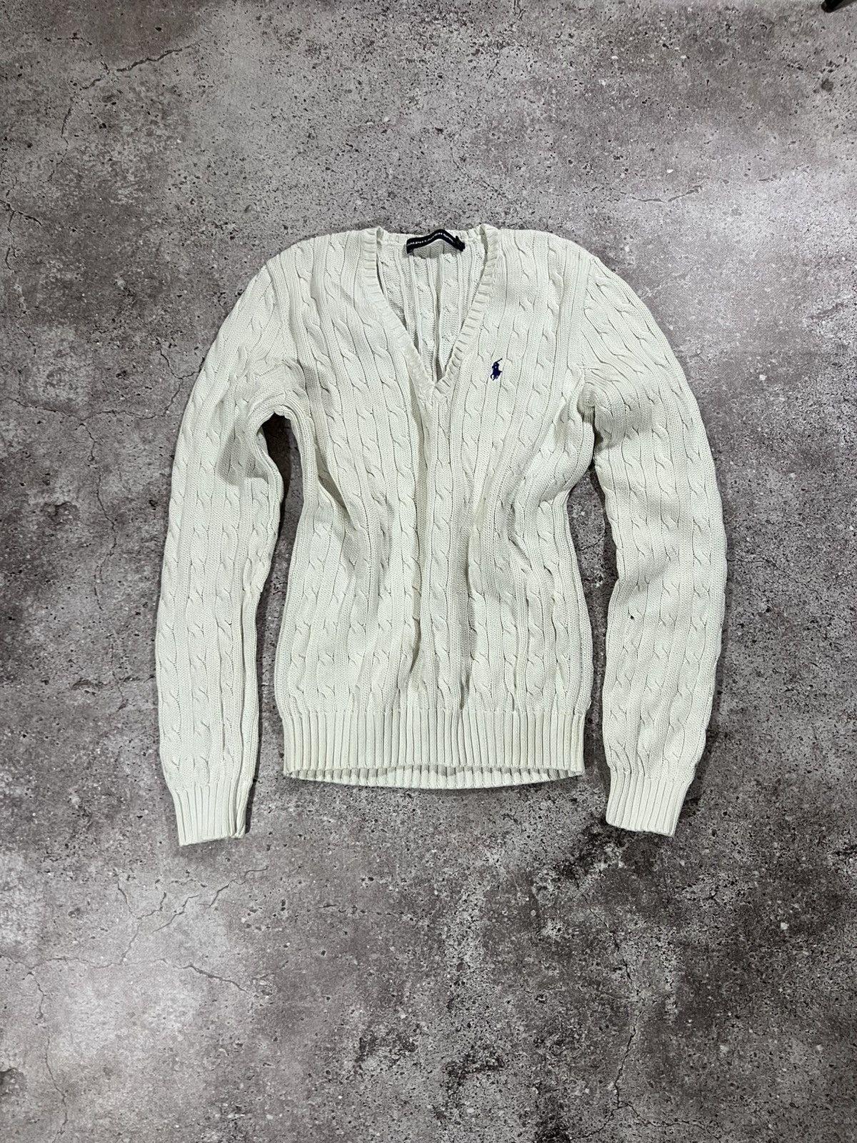 Polo Ralph Lauren Polo Ralph Lauren sweater Knitted vintage 90s V-neck Y2k Size L / US 10 / IT 46 - 4 Thumbnail