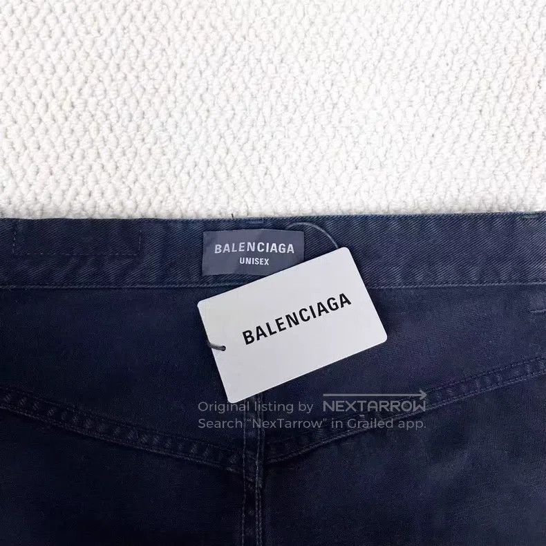 Balenciaga Balenciaga size XXS Distressed Black Baggy Stamped Letteri Size US 27 - 3 Thumbnail