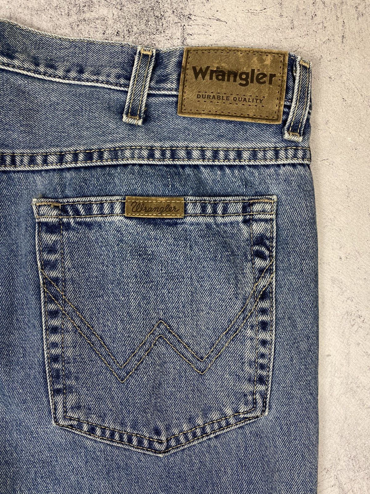 Designer × Wrangler Wrangler Washed Blue Denim Jeans Pants Size US 38 / EU 54 - 4 Thumbnail