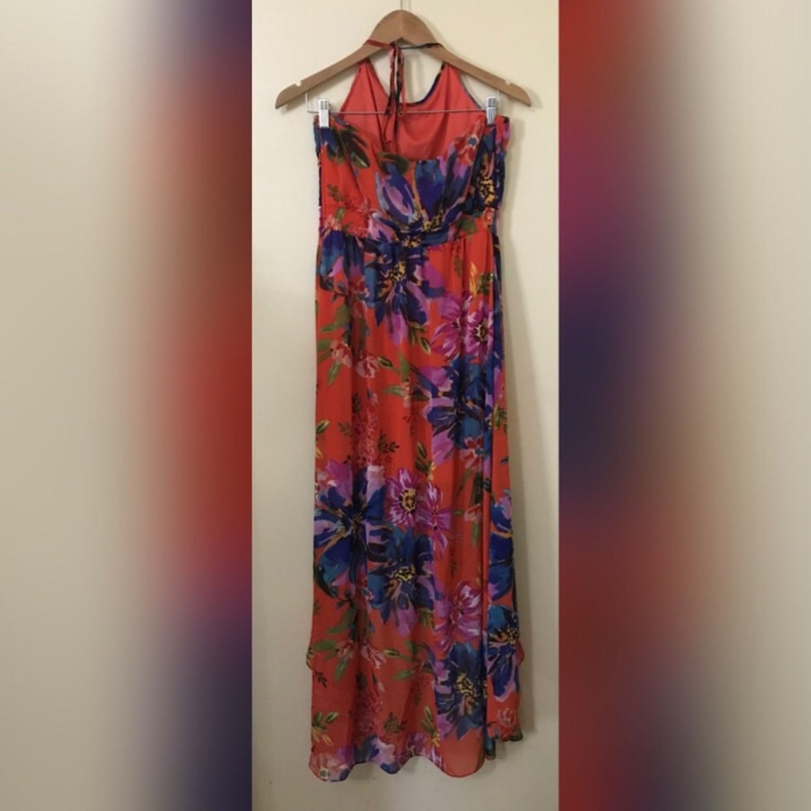 Other Bisou Bisou Floral Multi-color High Low Maxi Dress Size L / US 10 / IT 46 - 6 Thumbnail