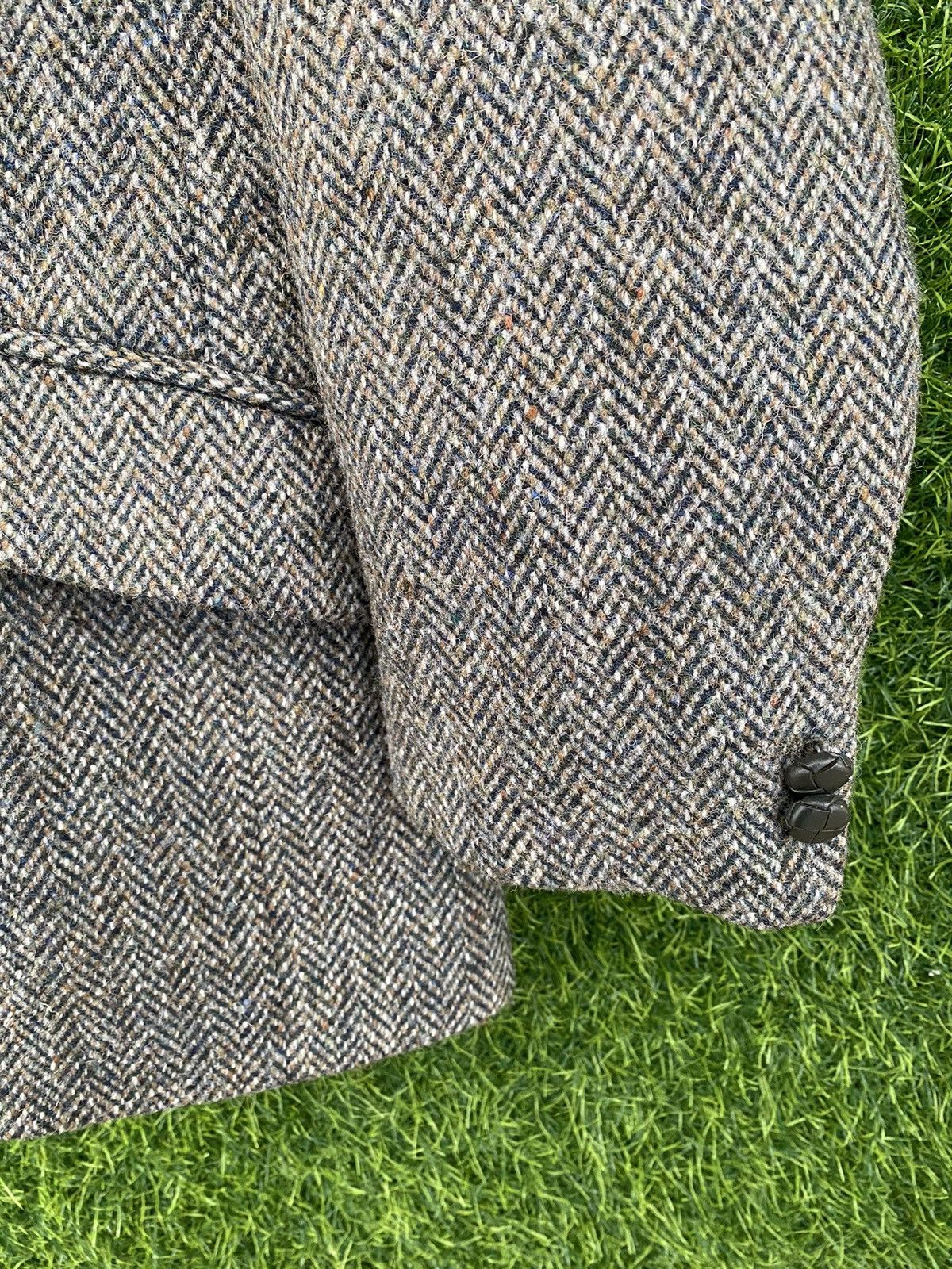 Harris Tweed Vintage Harris Tweed style herringbone wool blazer Size 40S - 4 Thumbnail