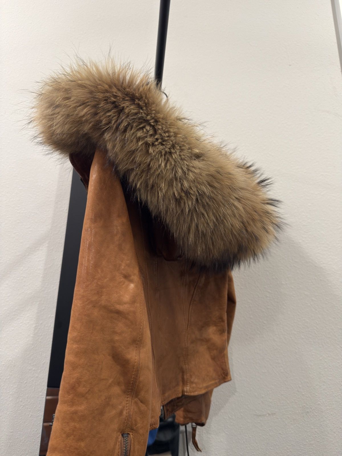 GOA 2000s GOA Racoon fur cropped leather jacket Size US XS / EU 42 / 0 - 8 Thumbnail