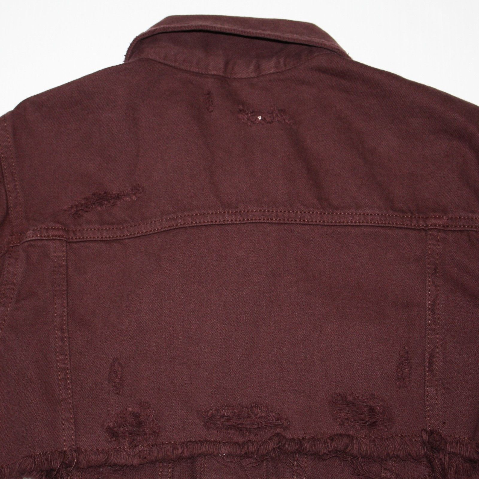 H&M Distressed Cropped Denim Jacket in Brown Color size XS NWT Size XS / US 0-2 / IT 36-38 - 4 Thumbnail