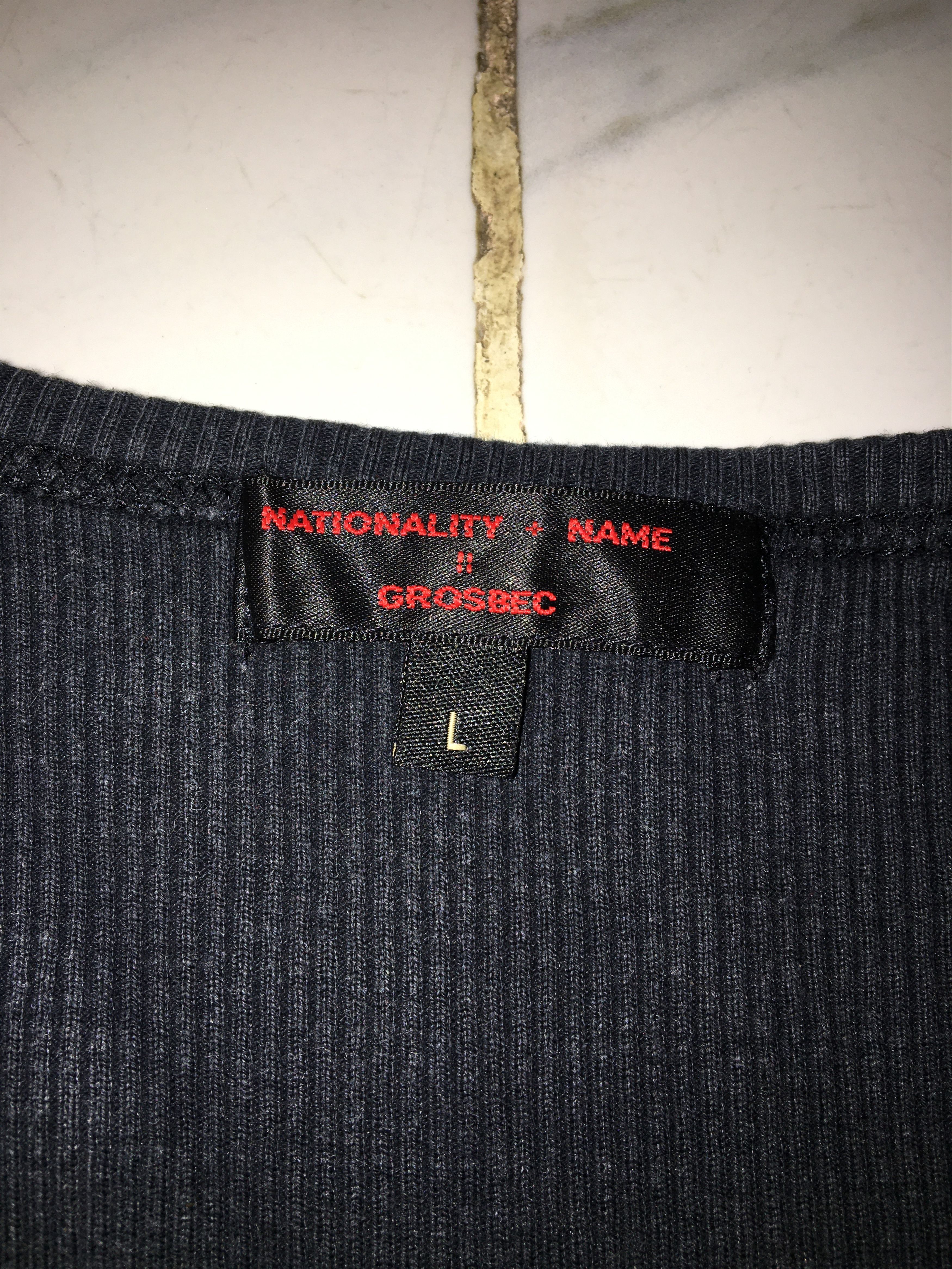 Japanese Brand NATIONALITY + NAME GROSBEC LONG SLEEVE Size US L / EU 52-54 / 3 - 4 Thumbnail