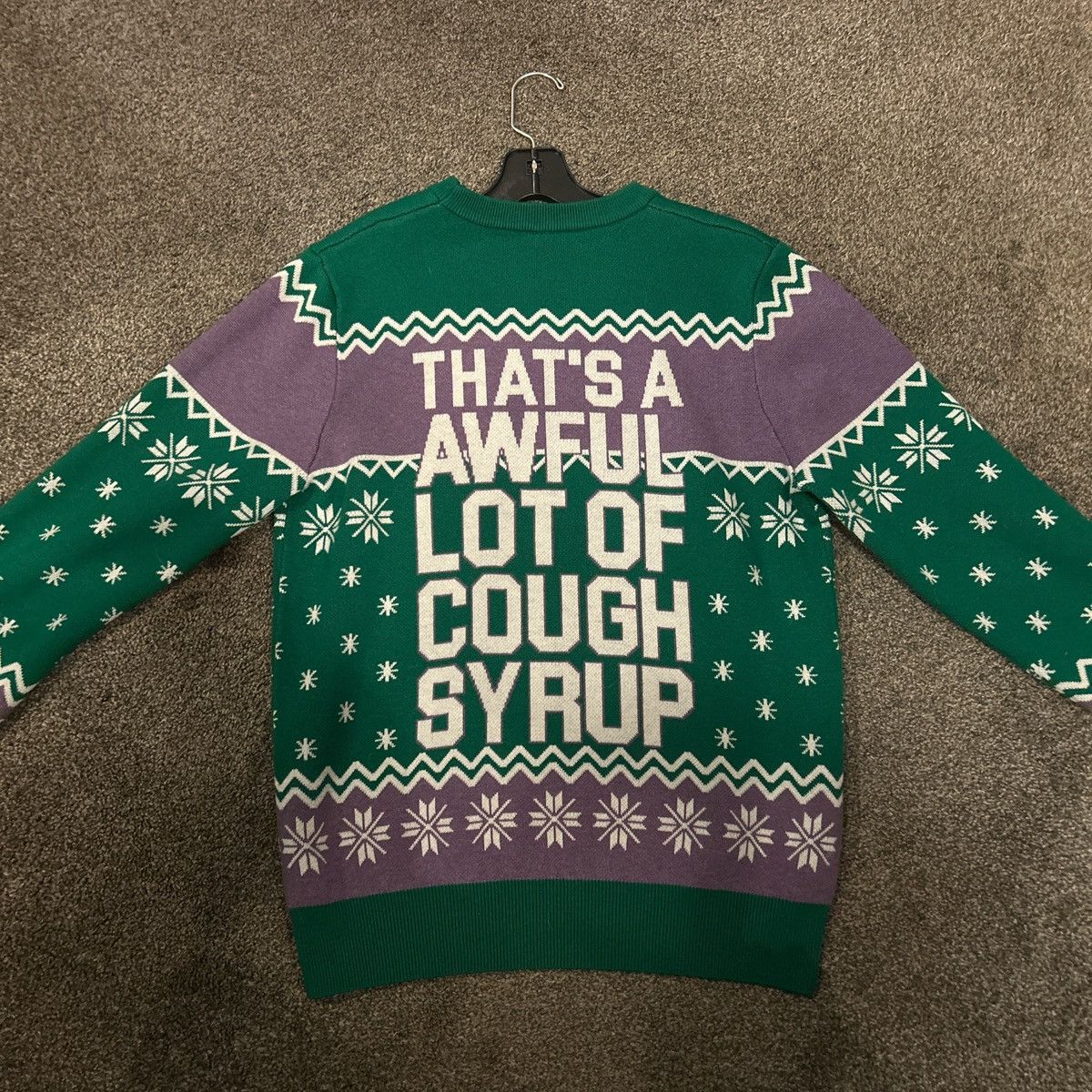 Awful Lot of Cough Syrup AWFUL LOT OF COUGH SYRUP Christmas Sweater Size US M / EU 48-50 / 2 - 2 Thumbnail