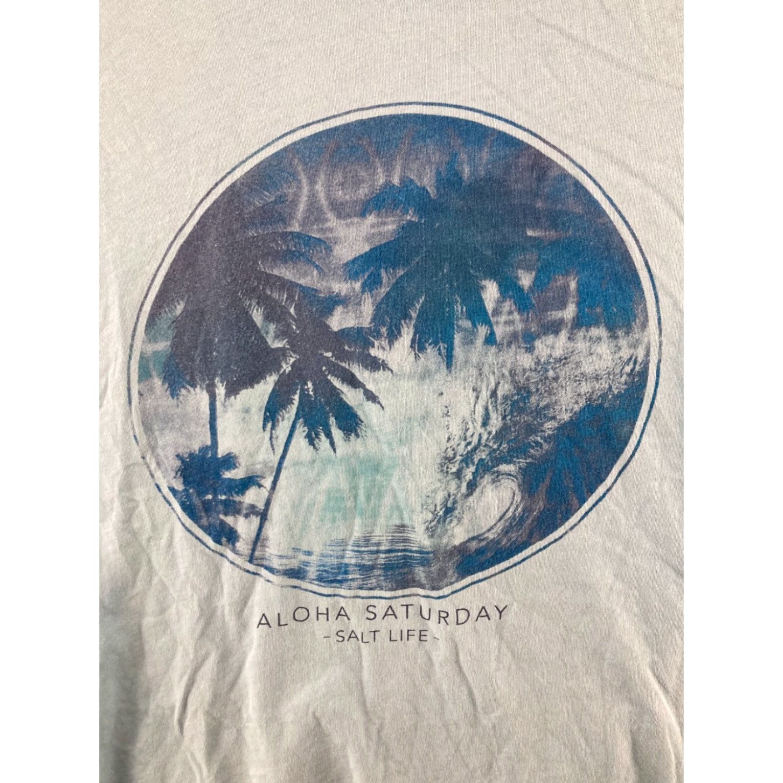 Vintage Salt Life TShirt Womens XL Blue Tropical Live Salty Aloha Saturday Shirt Tropical Womens XL Blue Salt Life Size XL / US 12-14 / IT 48-50 - 2 Thumbnail