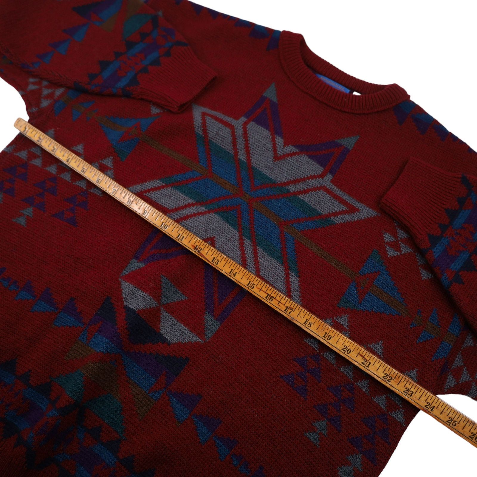 Pendleton × Vintage Vintage Pendleton Western Wear Aztec Snowflake Wool Sweater Size US L / EU 52-54 / 3 - 7 Thumbnail