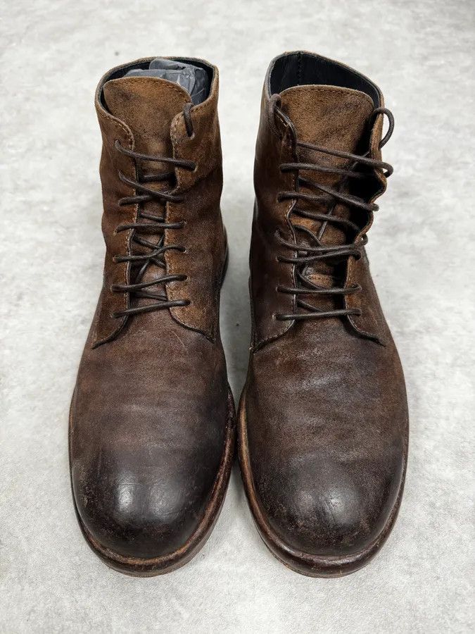 Vintage Ernesto Dolani Brown Eroded Suede Leather Boots Size US 9 / EU 42 - 4 Thumbnail