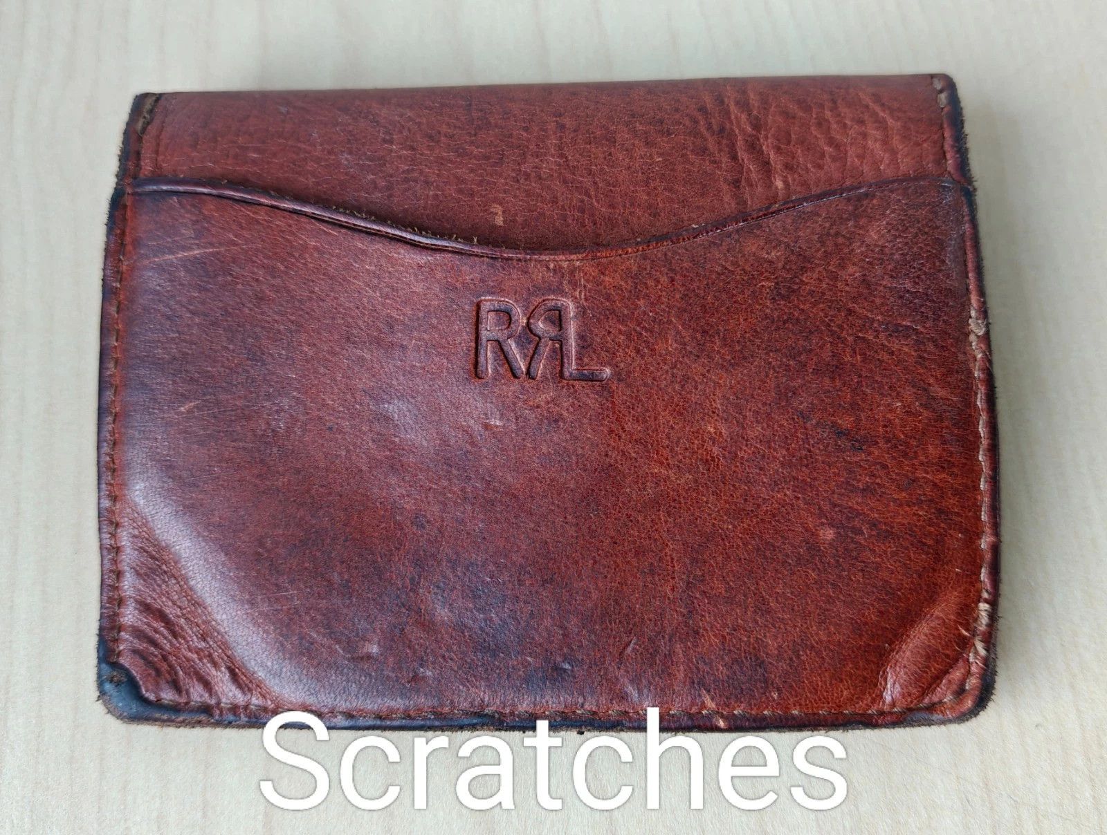 RRL Ralph Lauren Double RL Concho Leather Card Case FTP - 5003 Size ONE SIZE - 10 Thumbnail