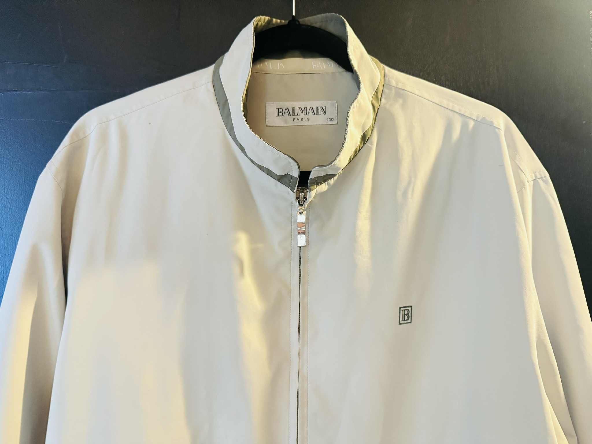 Balmain Vintage Balmain Paris Men's Beige Zip-Up Jacket Size US XL / EU 56 / 4 - 1 Thumbnail