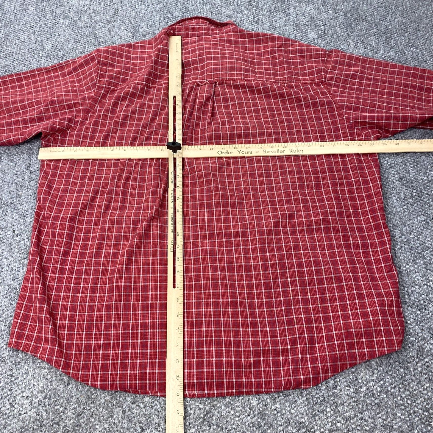 Chaps Chaps Shirt Mens 2XL Red Plaid Button-Down Easy Care Cotton Blend Size US XXL / EU 58 / 5 - 7 Thumbnail