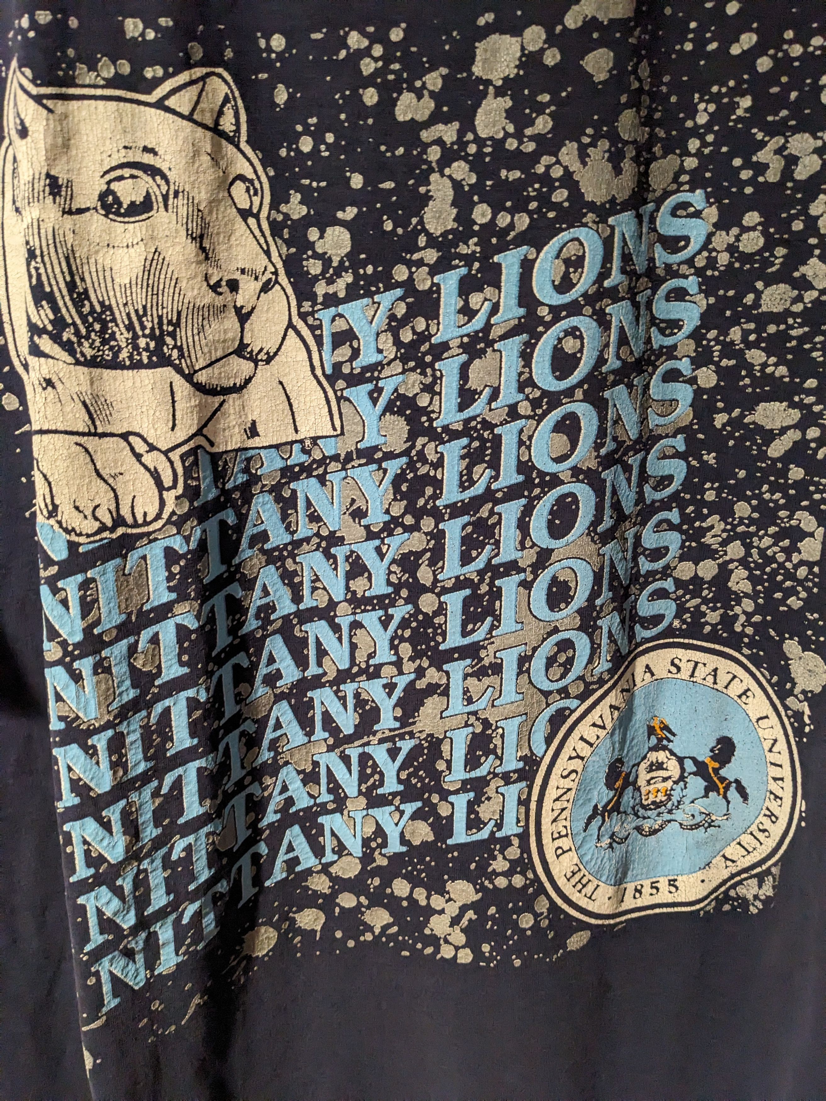 Vintage Vintage 90s Penn State Nittany Lion College T-Shirt Size US XL / EU 56 / 4 - 2 Thumbnail