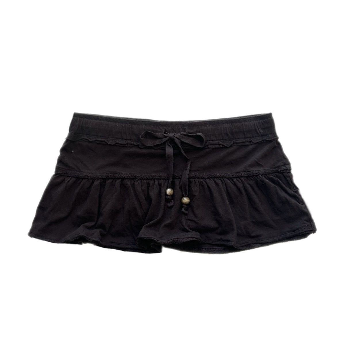Old Navy y2k brown ruffled low rise mini skirt Size 25" / US 0 / IT 36 - 1 Preview