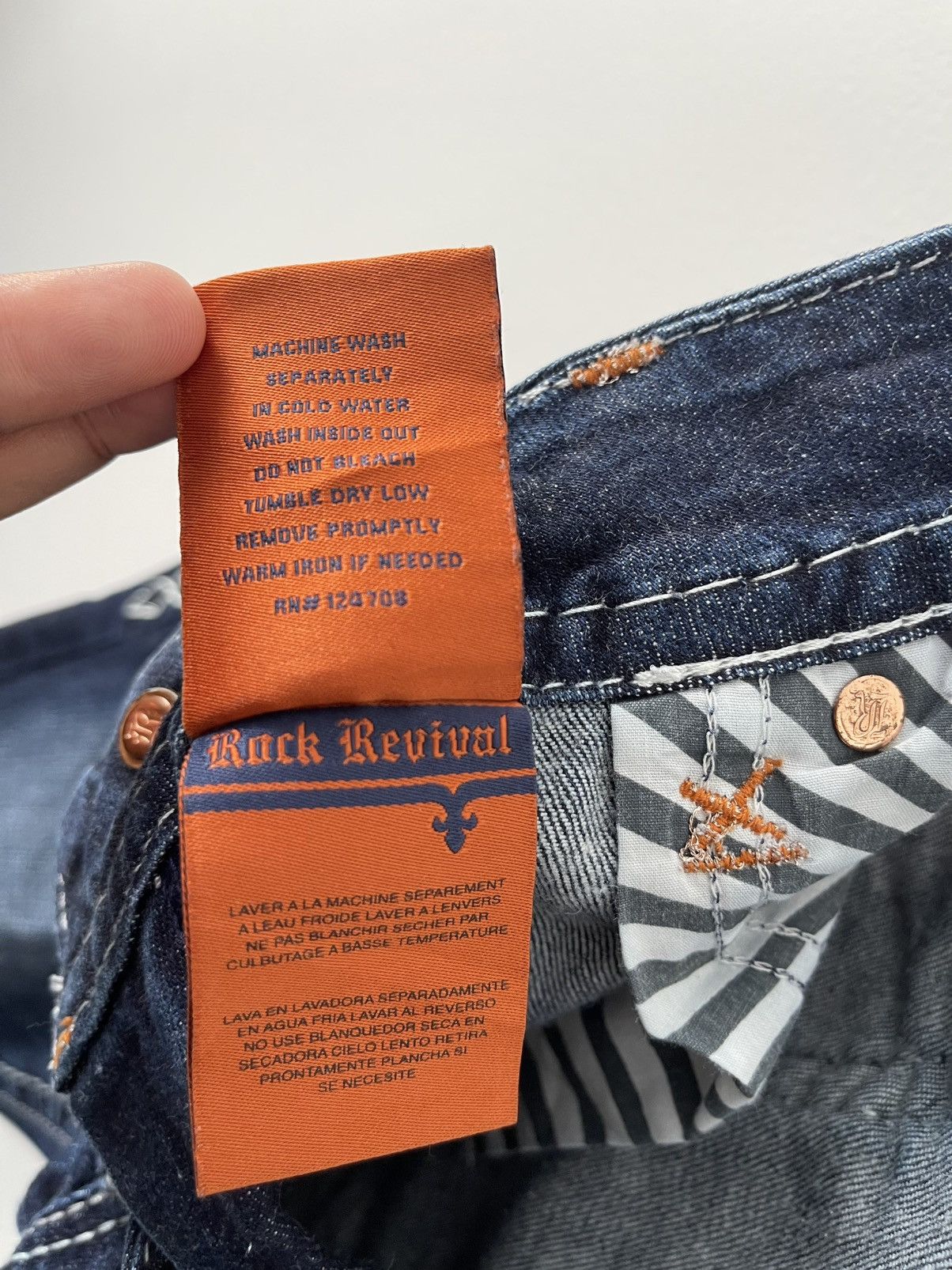 Rock Revival Rare ROCK REVIVAL Skinny Embellished Flap Pockets Size US 29 - 18 Thumbnail