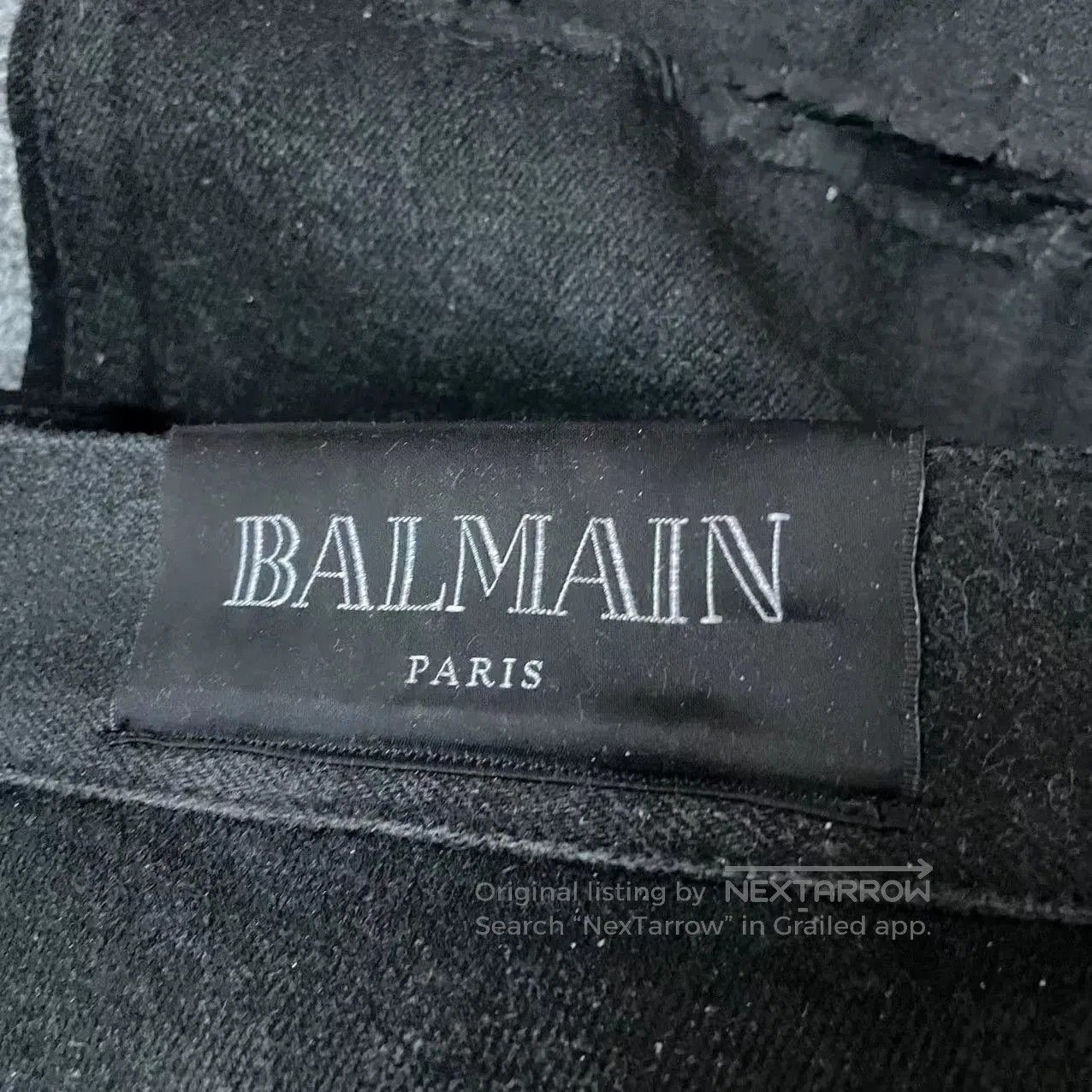 Balmain Black Ripped Denim Pants. Size US 32 / EU 48 - 5 Thumbnail