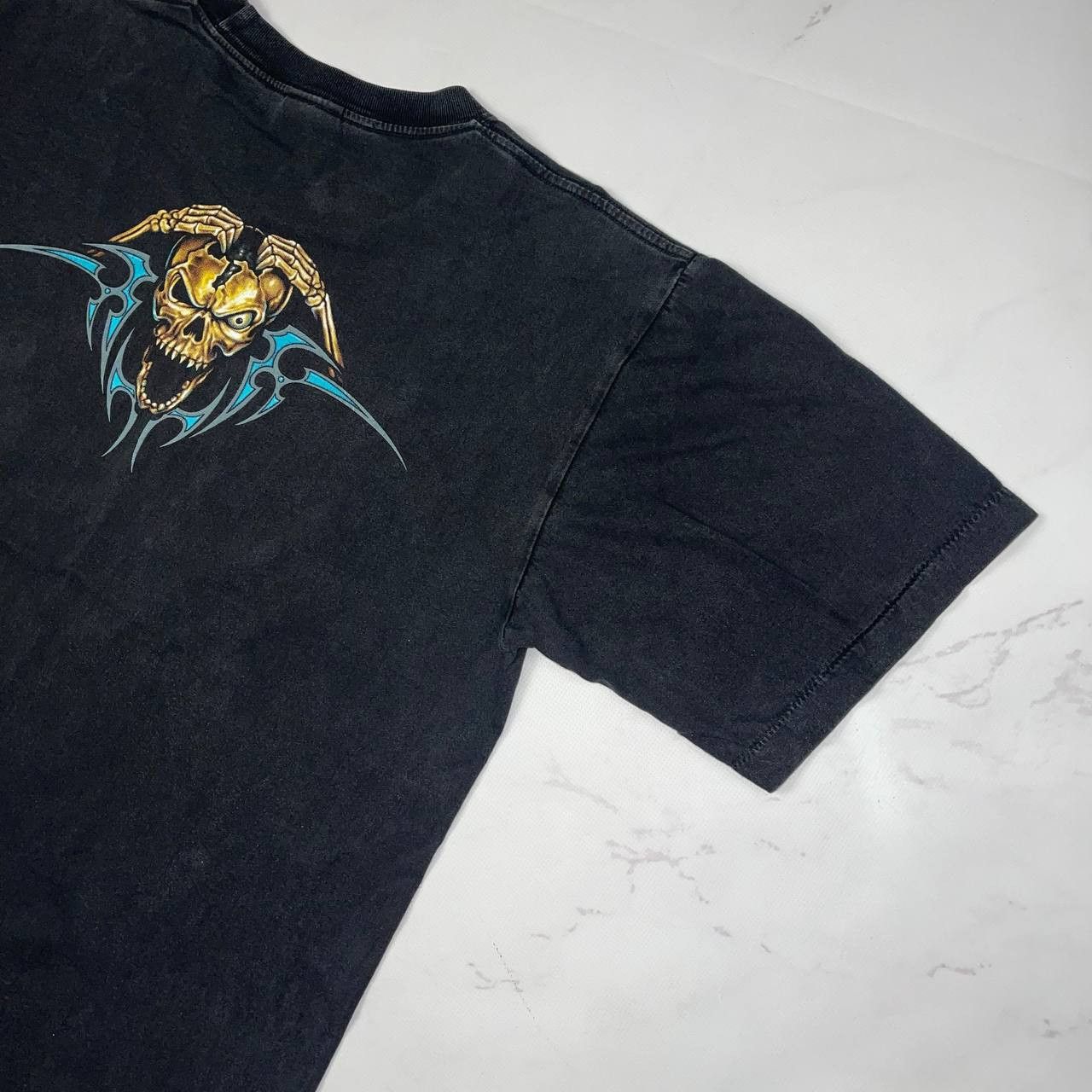 Vintage Vintage Black Grim Reaper 2000s Horror Graphic T Shirt Sz L Size US L / EU 52-54 / 3 - 13 Thumbnail