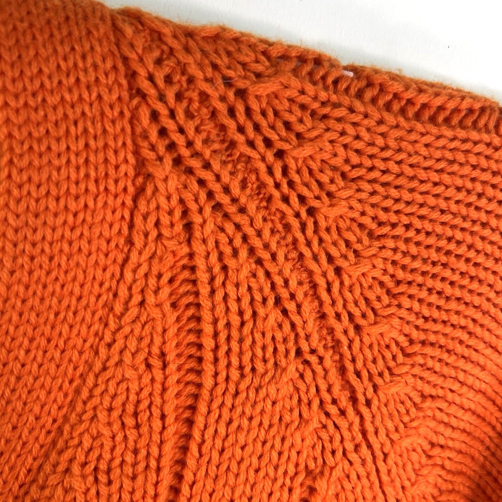 Vintage VINTAGE California Girl Wool Knit Belted Sweater Shirt Womens M Orange 1970s Mod GoGo Decade 70s Boys/Girls Mens Womens Size M / US 6-8 / IT 42-44 - 2 Thumbnail