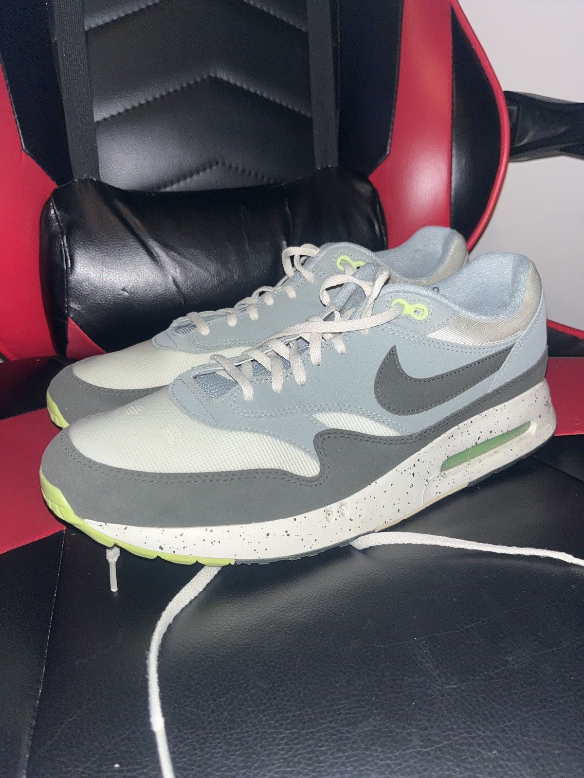 Nike Nike air max golf grey and neon green Size US 12 / EU 45 - 5 Thumbnail