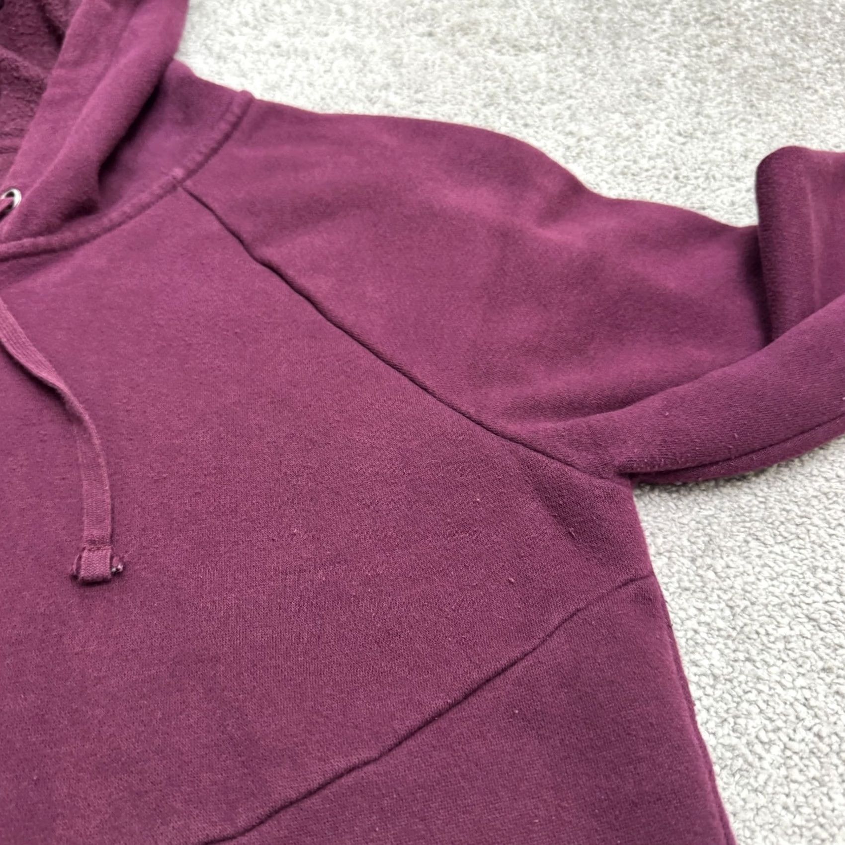 Fabletics Fabletics Full Zip Hoodie Sweatshirt Women XL Burgundy Fleece Raglan Pockets Size XL / US 12-14 / IT 48-50 - 4 Thumbnail