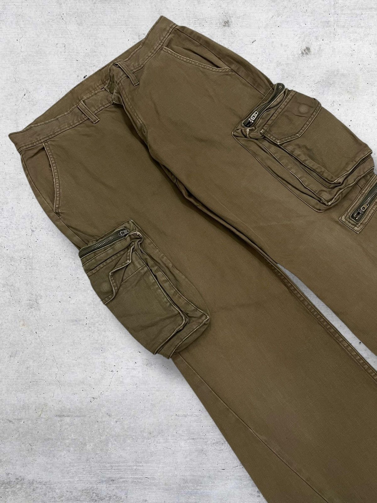 Japanese Brand VINTAGE TAKEO KIKUCHI JAPAN DESIGNER OG CARGO FLARED DENIM Size US 30 / EU 46 - 5 Thumbnail