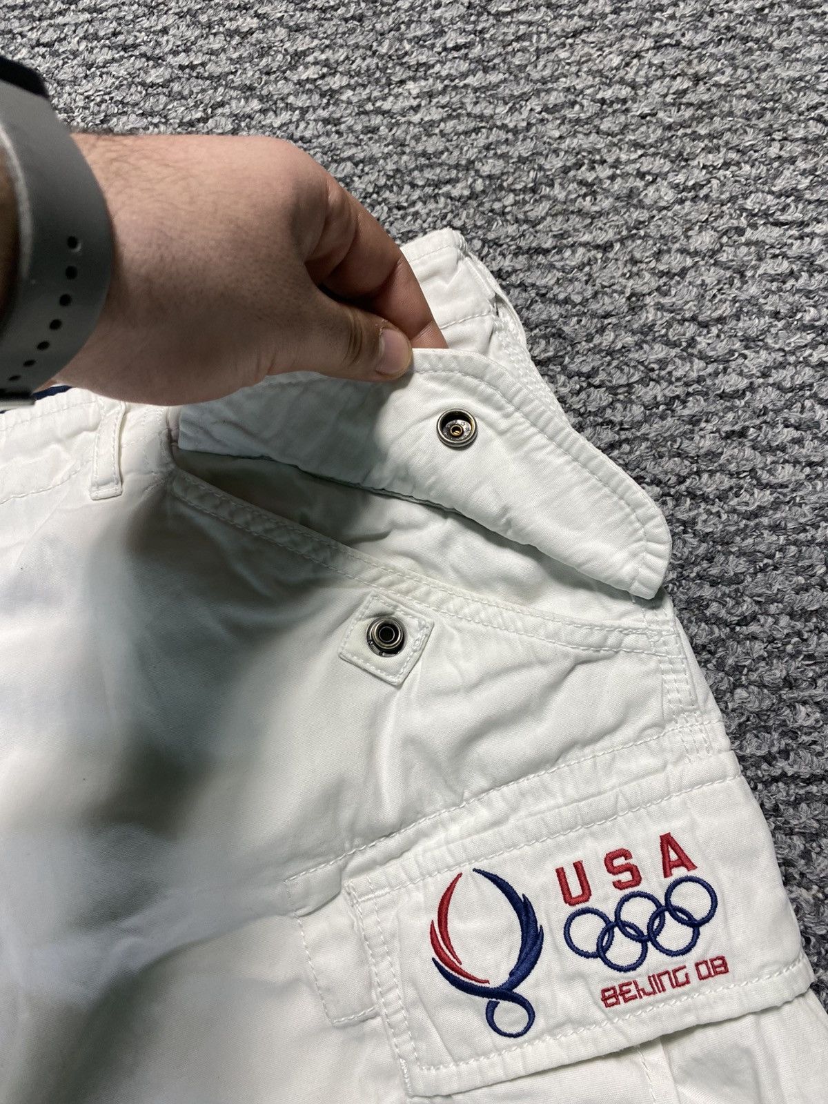 Polo Ralph Lauren Vintage Polo Ralph Lauren USA Olympic cargo shorts USA Size US 36 / EU 52 - 4 Thumbnail